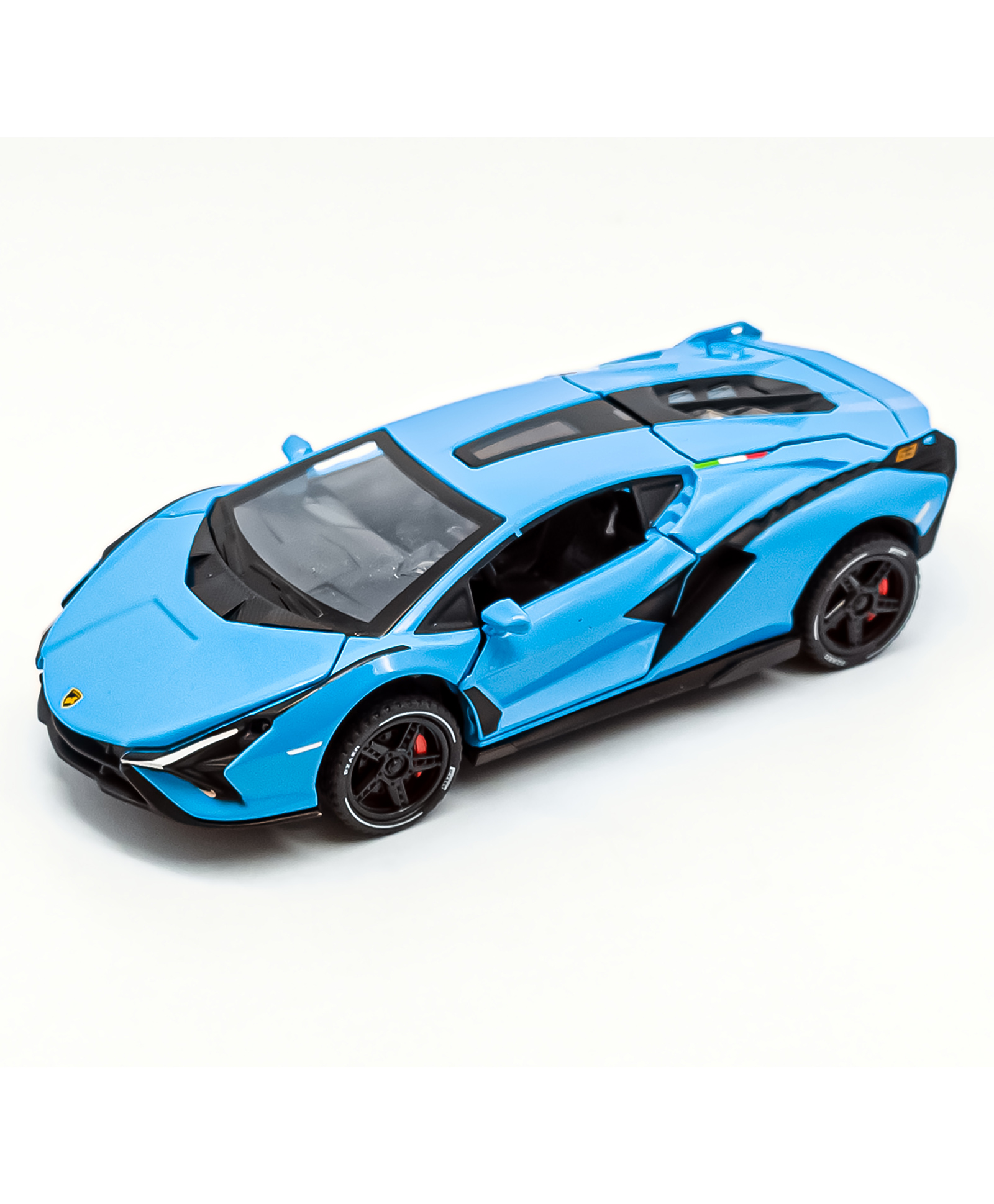 The Flyers Bay 1:32 Scale DieCast Metal Pull-Back Action Openable Doors Premium Car Toy for Kids Realistic Miniature Model Gift 2+yrs Girls Boys (Sky Blue)-picture-28