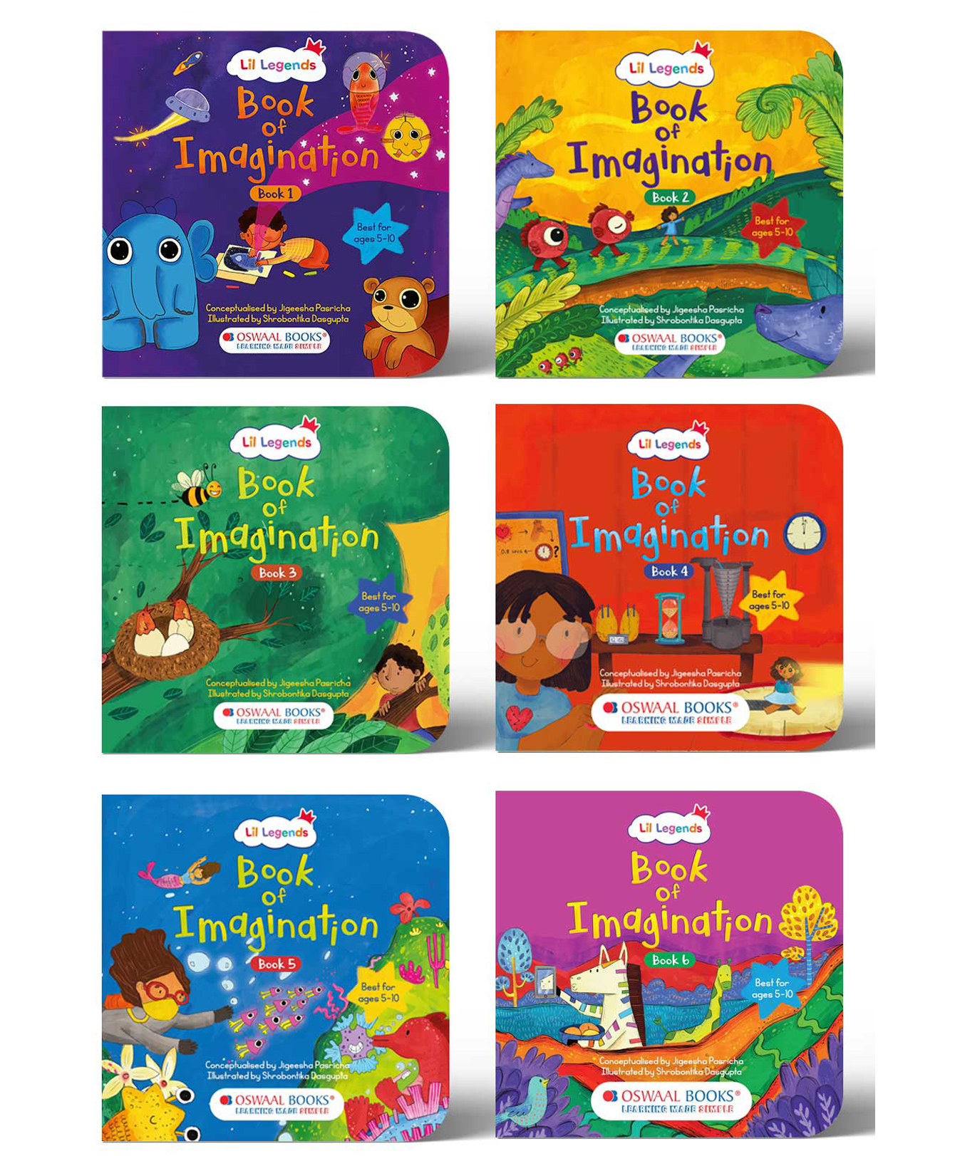 Oswaal Book of Imagination Part 1, 2, 3, 4, 5 & 6 (Set of 6) | Fun Early Learning Activity Books for Kids| Drawing, Doodling, Creative Writing, Colouring & Art for Boys/Girls - English-image-41