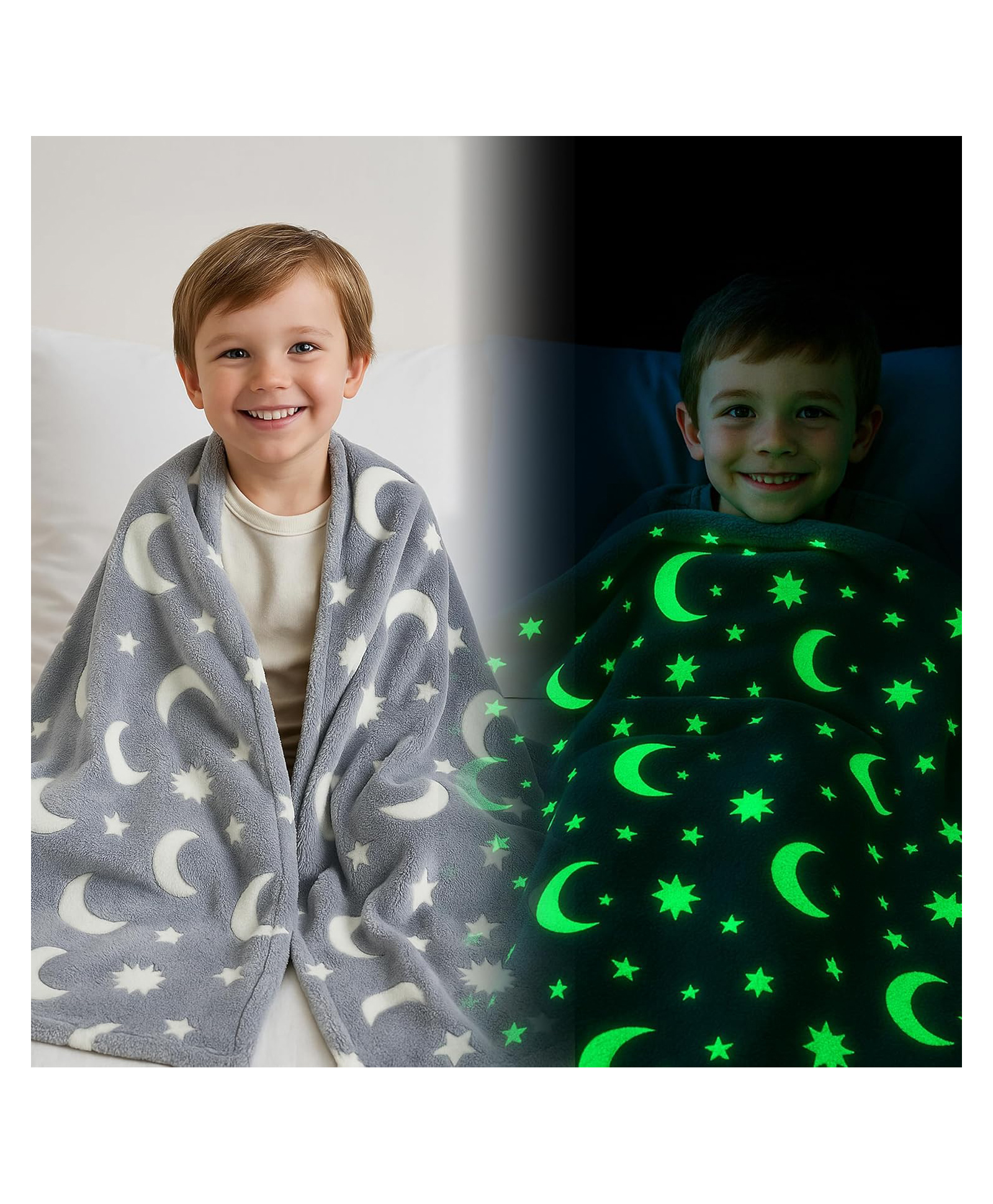 Devico Queen Size Glow in The Dark Blanket for Kids 214x144 Cm Soft Flannel Fleece Throw Cozy & Warm All Season Blanket for Kids for Boys & Girls Ages 2-15-image-42