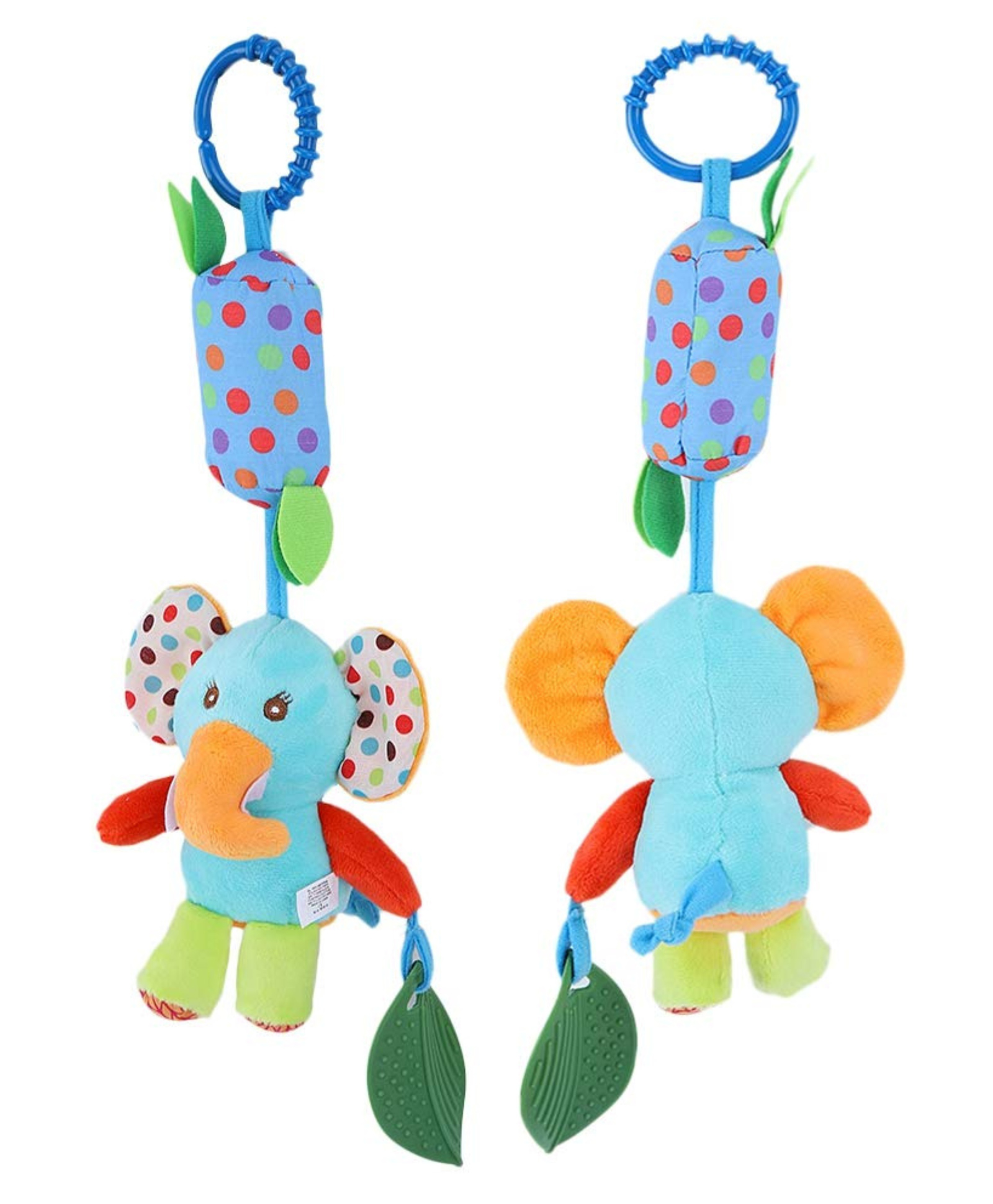 BitFeex Elephant Hanging Toy with Teether Soft Plush Rattle Toy with Hook & Silicone Teether for Sensory Play Gift for Newborns and Toddlers Aged 012 Months-image-43