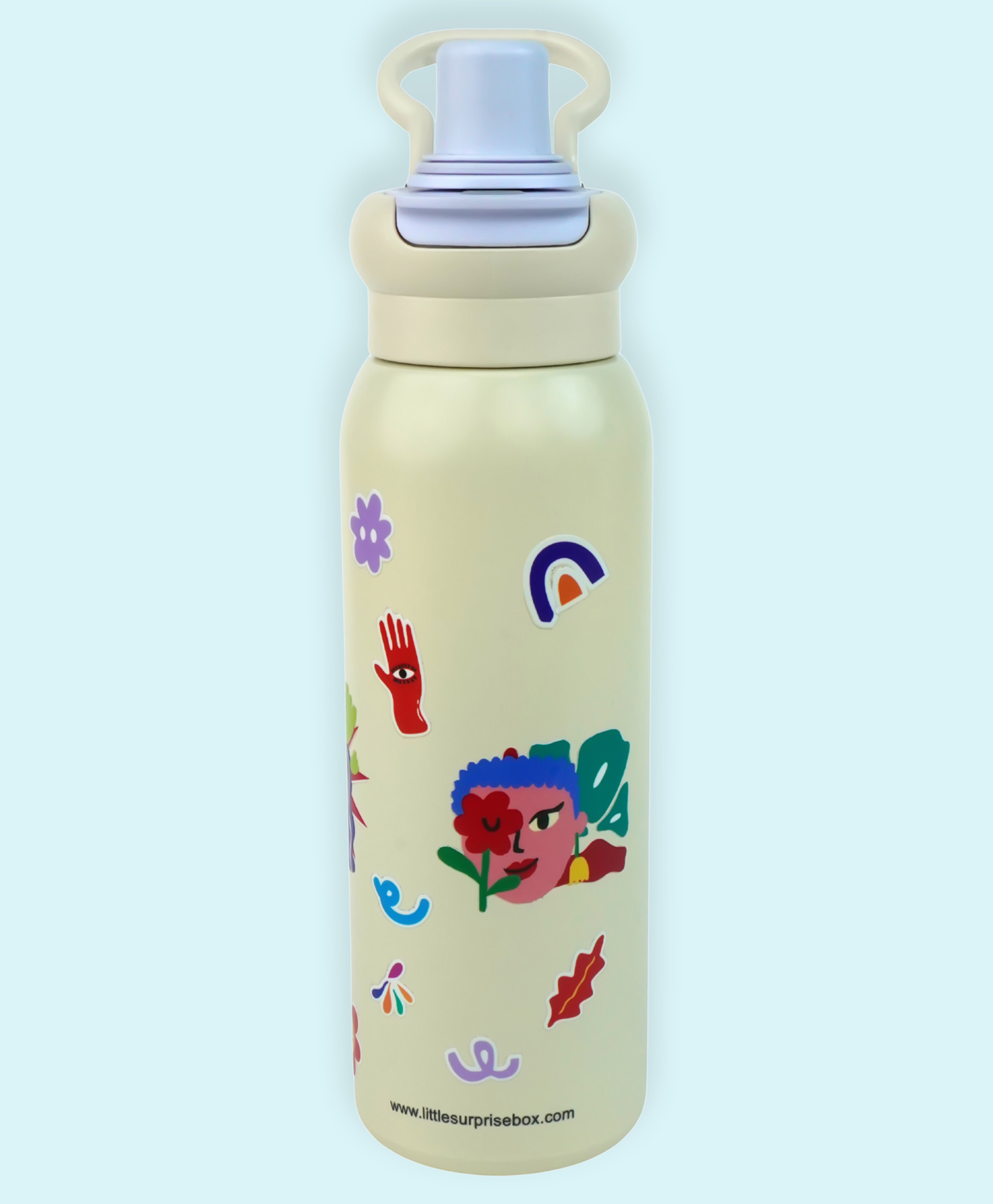 Little Surprise Box Power Woman Flask Bottle Purple - 600ml-image-38