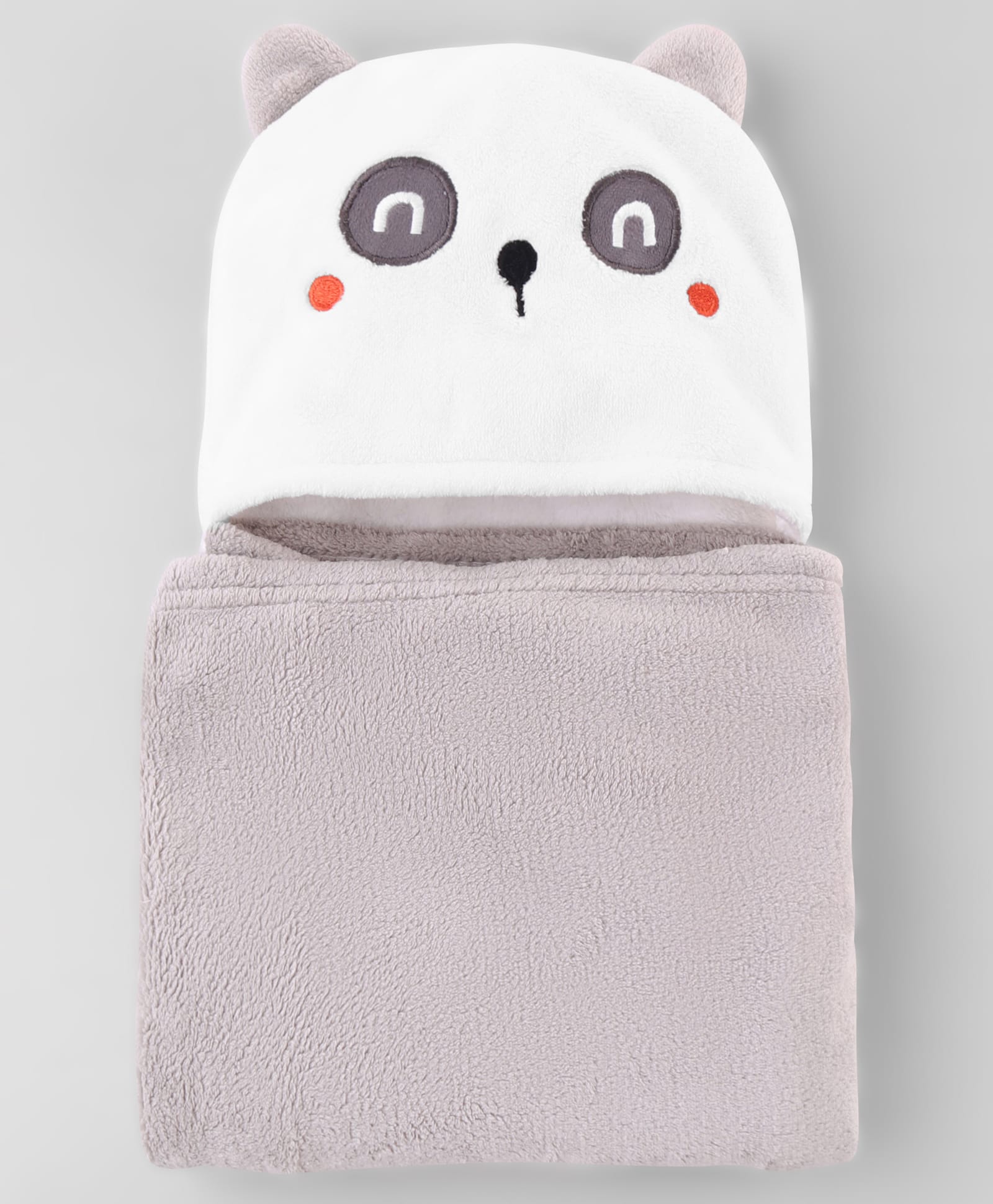 Zoe Hooded Blanket Wrapper for Babies Bear Theme Grey| Easy to Wear| Soft & Comfortable| New Born Gifting Option| Breathable Fabric| Warm & Cozy| Ideal for Travel| Machine Washable-image-43