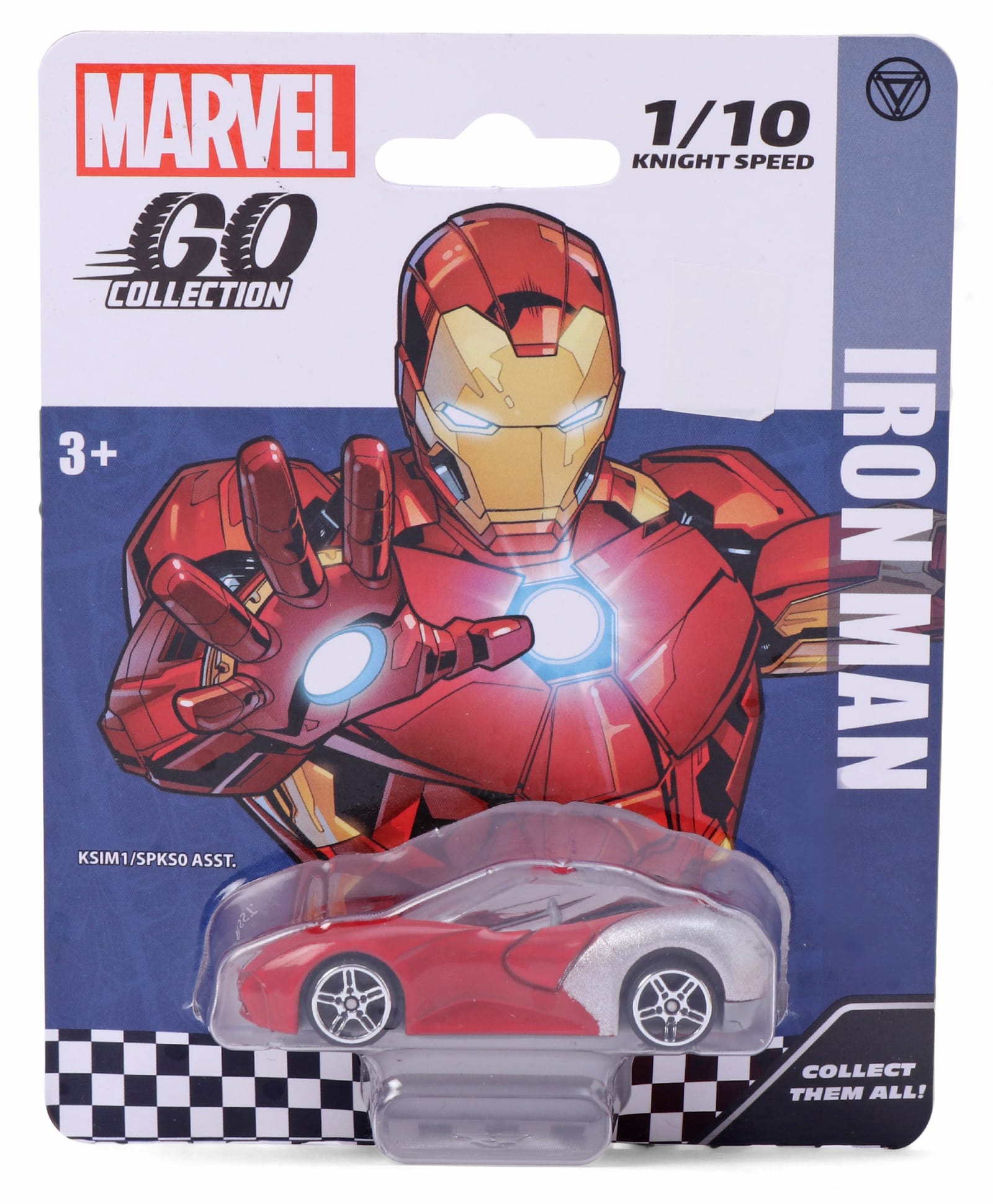 Marvel GO Pull-Back Iron Man Rapid Racer Wave 1& 2 Single Car - Red-picture-12