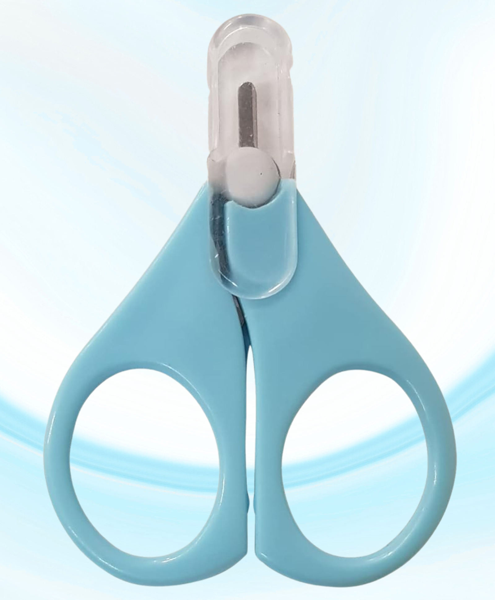 Junior Joe Baby Nail Scissors with Protective Cap Safe Rounded Tips, Soft-Grip Handles (Blue)-image-15
