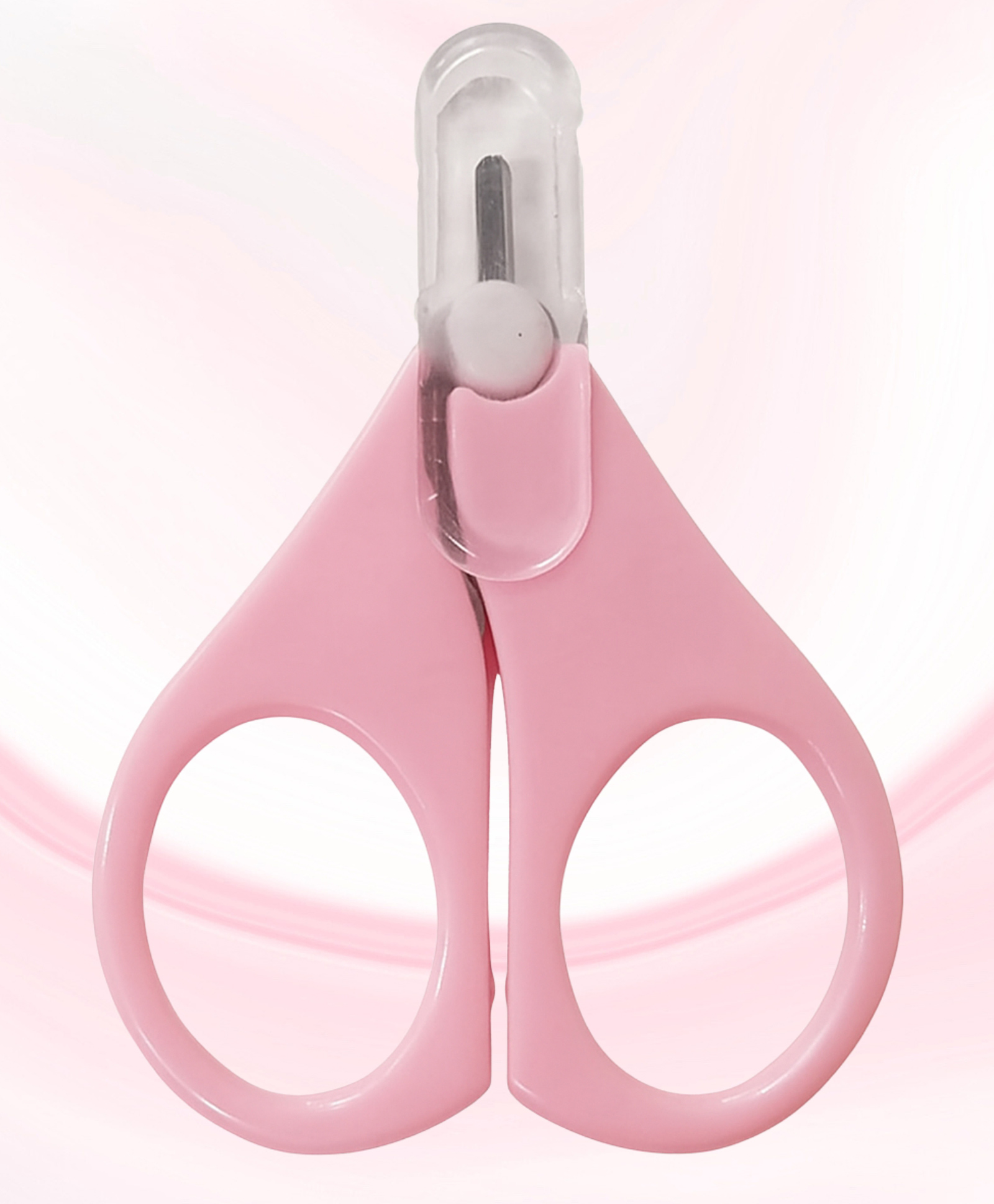 Junior Joe Baby Nail Scissors with Protective Cap Safe Rounded Tips, Soft-Grip Handles (Baby Pink)-image-46
