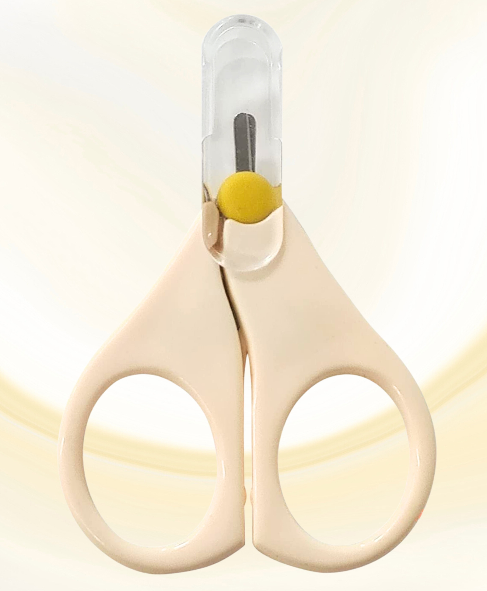 Junior Joe Baby Nail Scissors with Protective Cap Safe Rounded Tips, Soft-Grip Handles (Off white)-picture-22