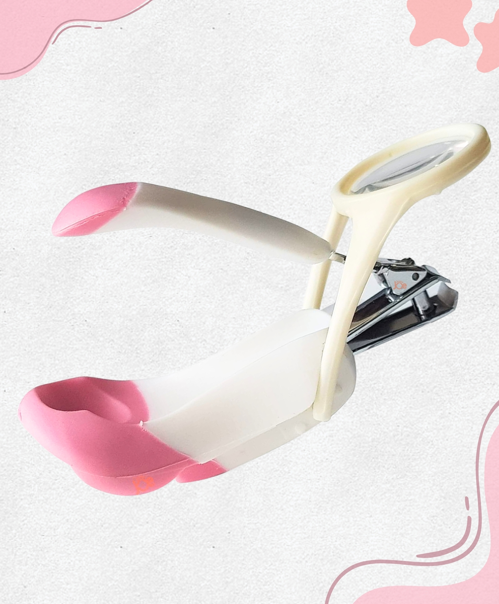 Junior Joe Baby Nail Cutter with Safety Grip & Magnifying Glass Light pink & White-image-14