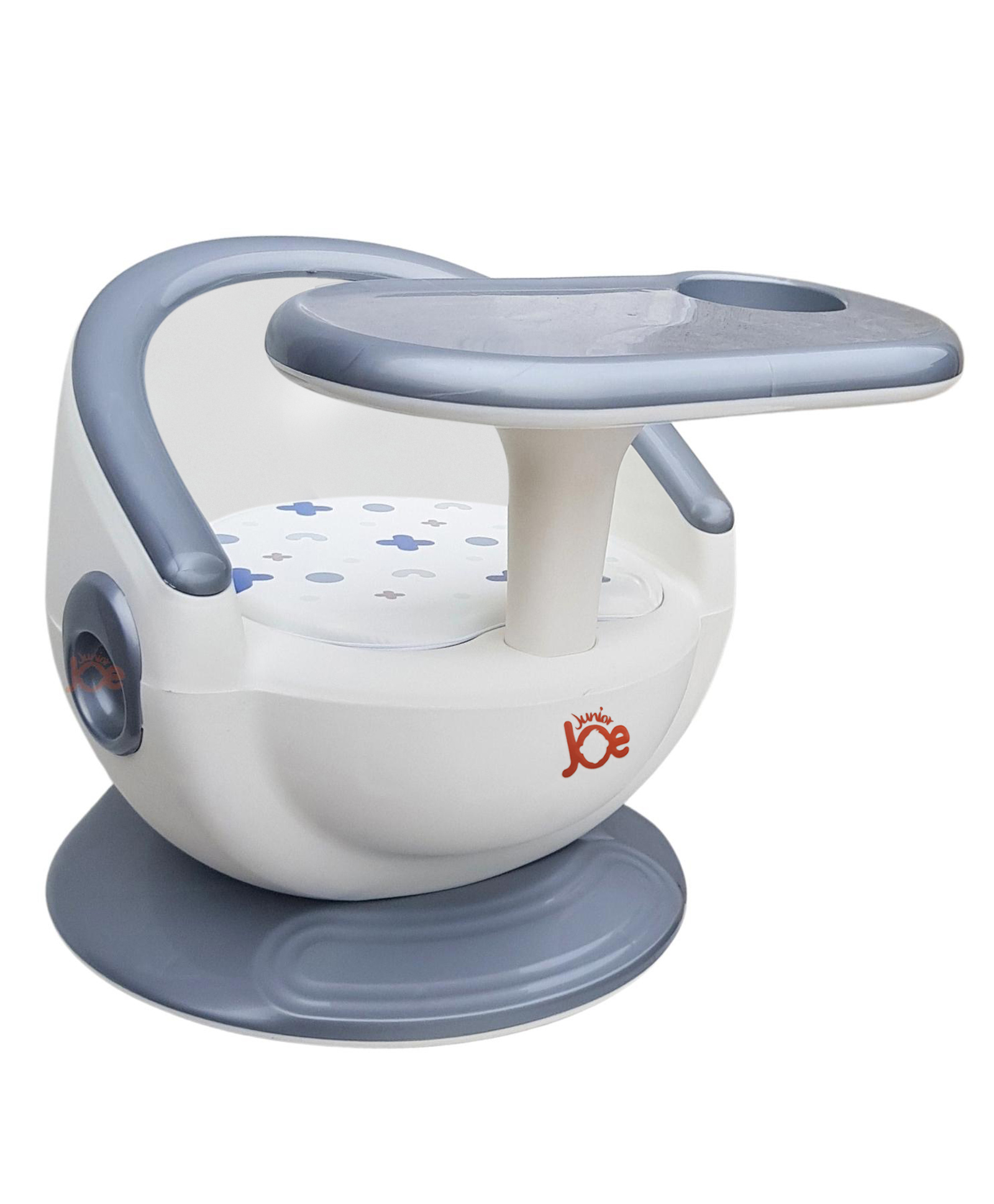 Junior Joe 3-in-1 Baby Booster Chair with Feeding Tray Grey & Cream-image-47