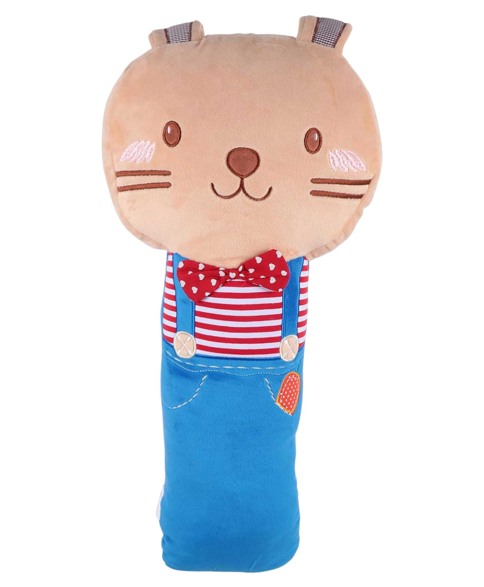 Junior Joe Plush Car Seatbelt Cover & Neck Pillow Soft Travel Buddy Cushion for Kids (Blue)-image-16