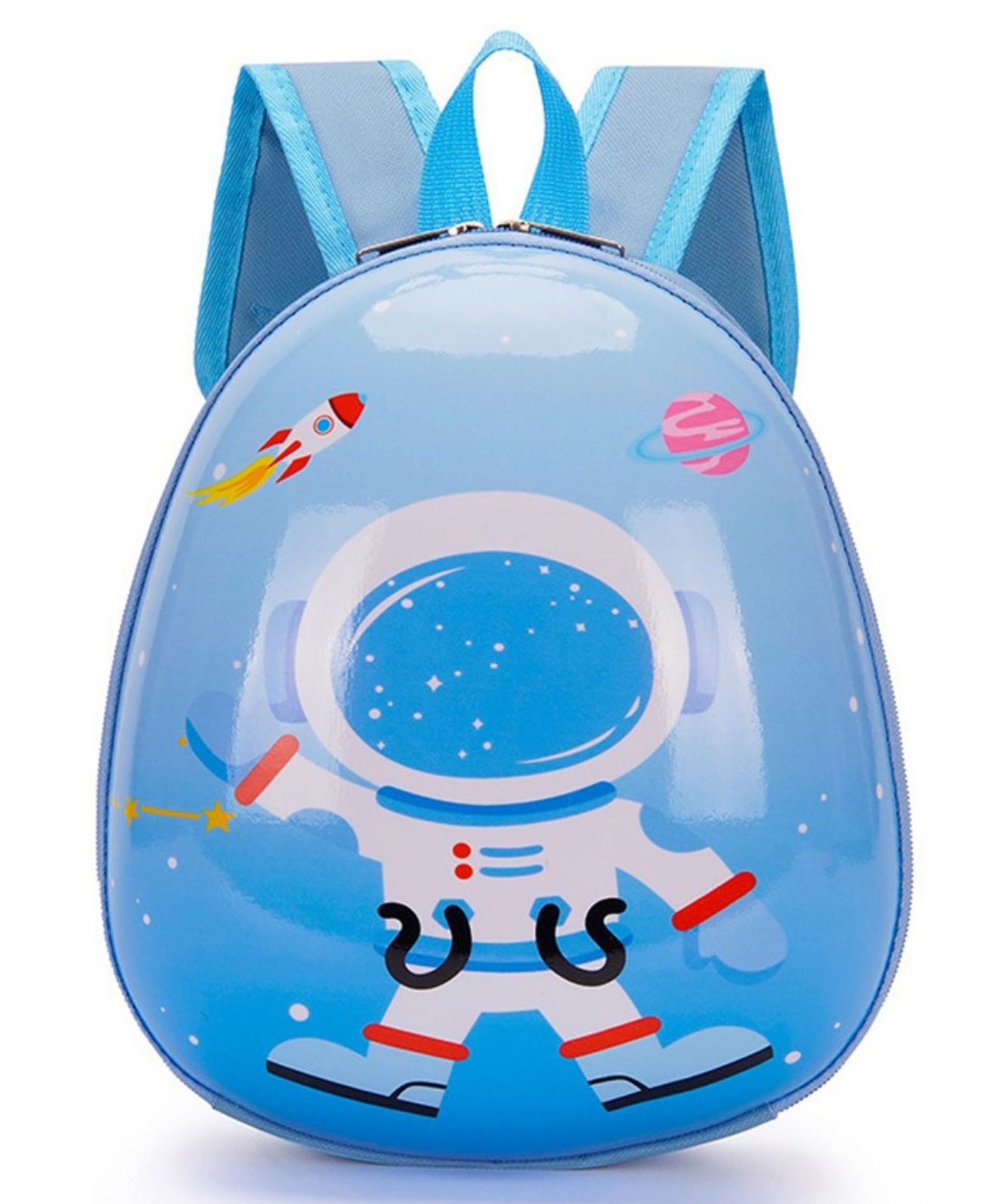 Junior Joe Colorful Hard Shell School Backpack for Kids Glossy Surface, Soft Straps & Cute Cartoon Print- Height 11 Inches-image-48