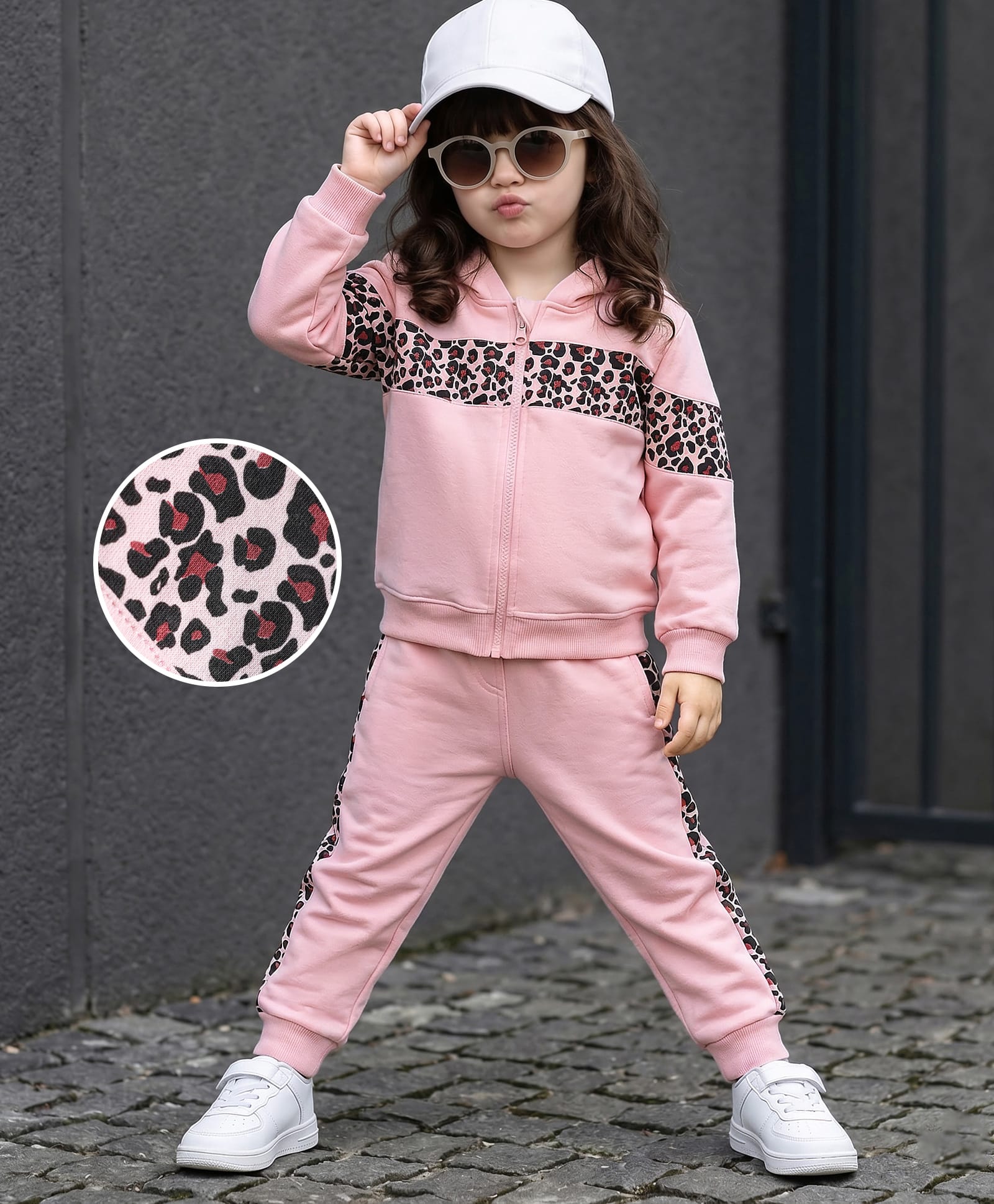 Mark & Mia Cotton Knit Full Sleeves T-Shirt & Lounge Pant Set With Cut & Sew Design - Pink-picture-23