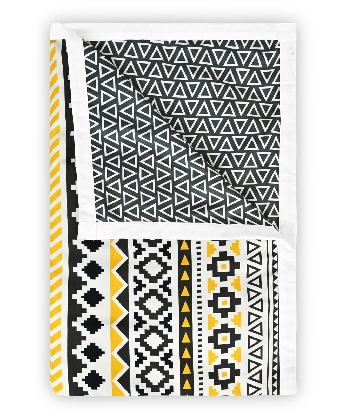 Divine Casa 120 GSM Reversible Dohar for Single Bed, Size 210 x 140 cm (Abstract, Yellow Black)-image-33