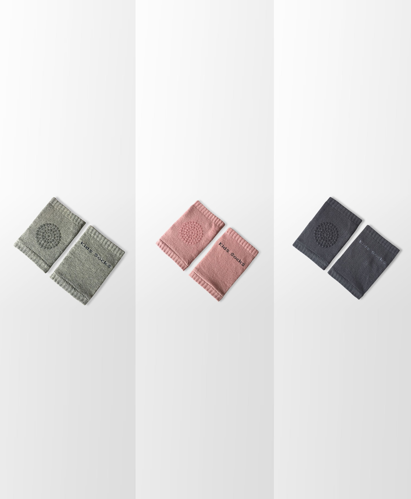 Baby Knee Pads for Crawling Pack of 3- Pink Grey Black| Soft Cotton Blend| Anti-Slip| Breathable and Stretchable Knee Protectors for Infants and Toddlers 3 Months to 3 Years-image-31