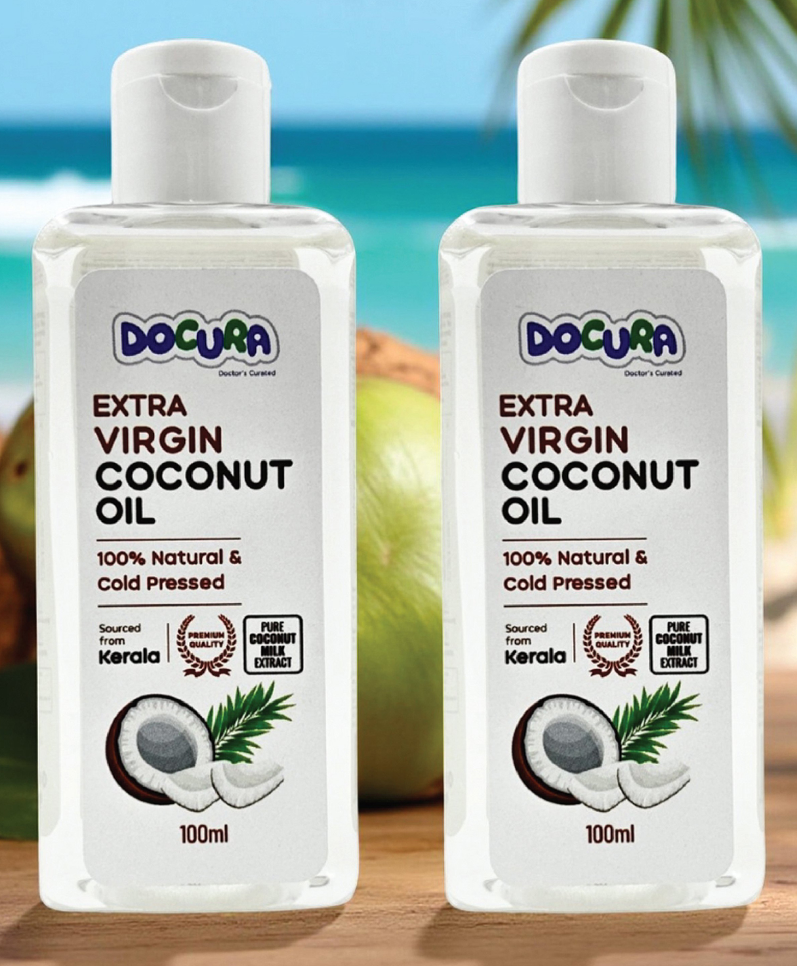 Docura Virgin Coconut Oil | 100% Pure Cold Pressed | Baby Massage, Hair, Skin & Cooking | No Chemicals or Preservatives | 100ml-image-35