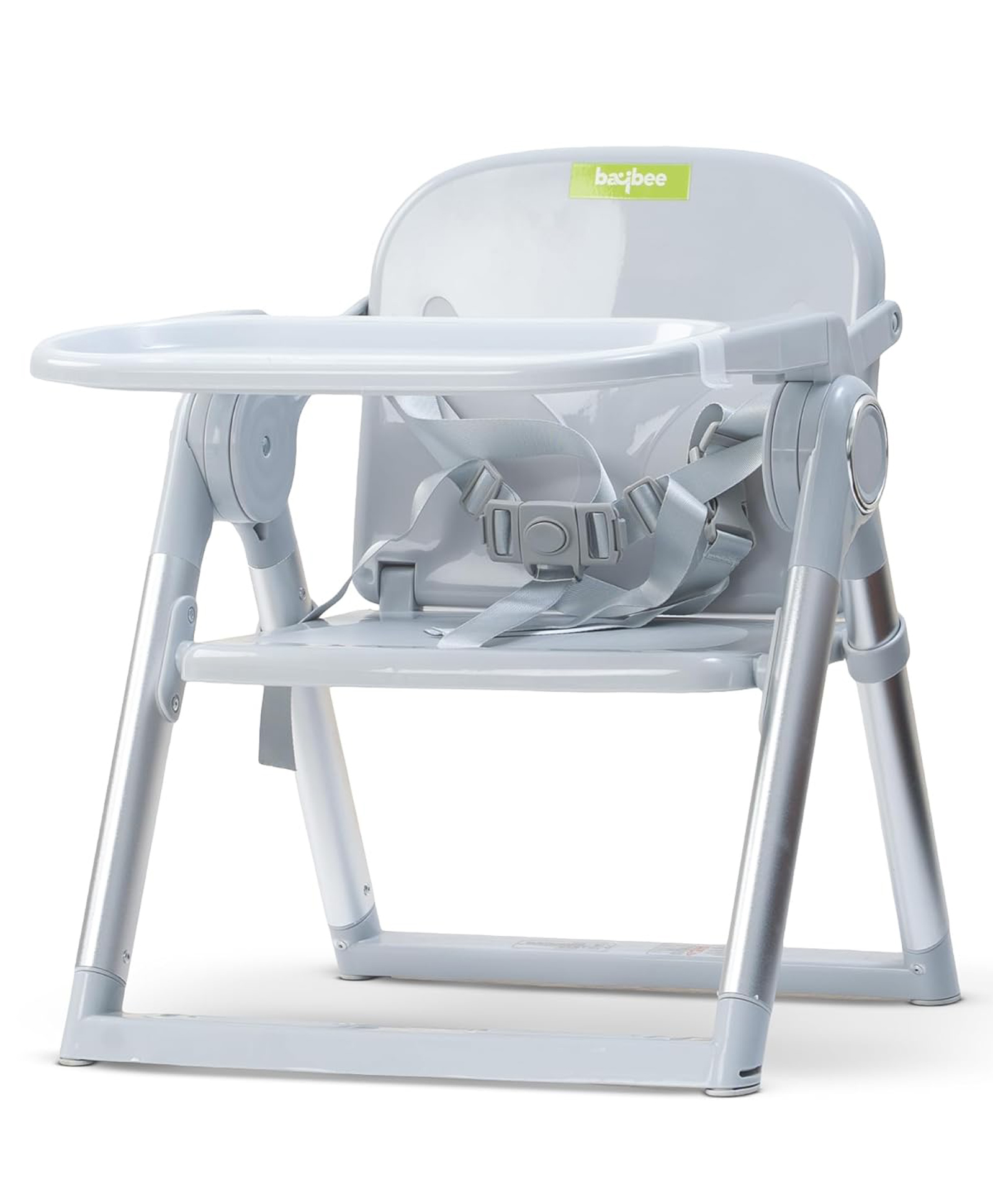 Baybee Snuglo Baby Feeding Chair with Removable Tray, 3-Point Safety Harness & Portable Foldable Design Convertible Booster Seat for Toddlers 6 Months to 3 Years (Grey)-picture-16
