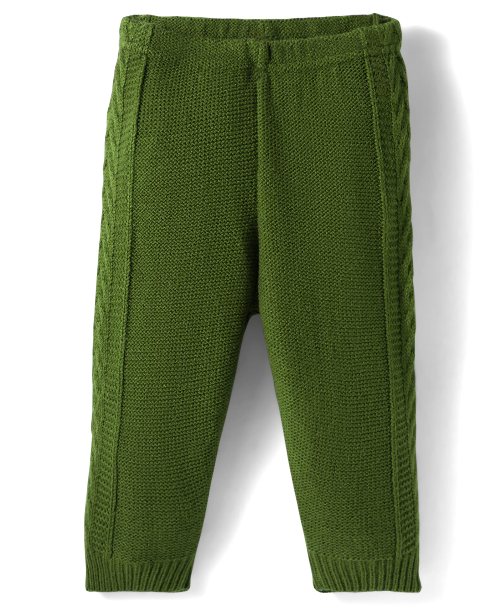 Babyhug Knit Full Length Solid Colour Fleece & Woollen Pant -Green-image-47