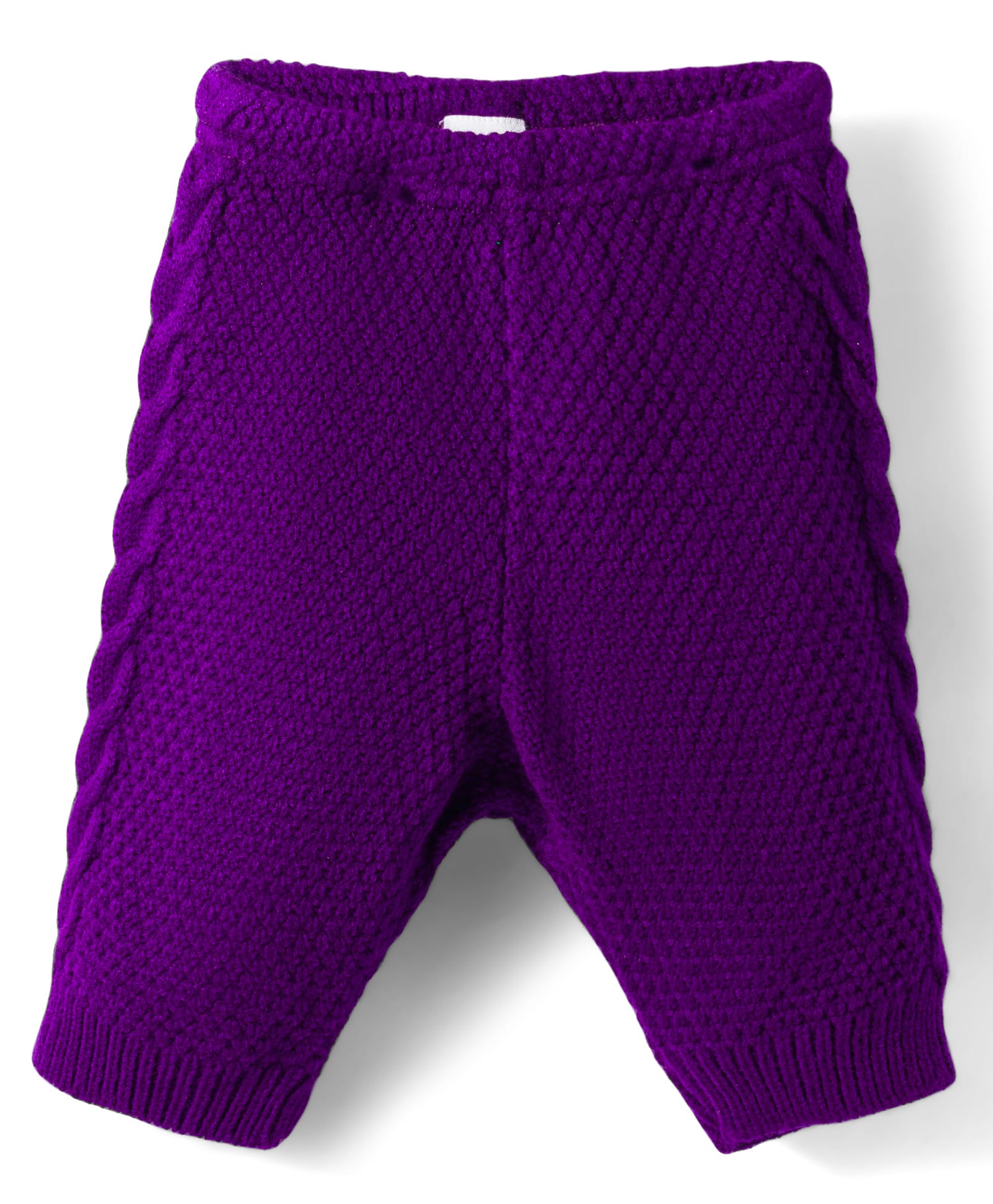 Babyhug Knit Full Length Solid Colour Fleece & Woollen Pant - Purple-picture-35