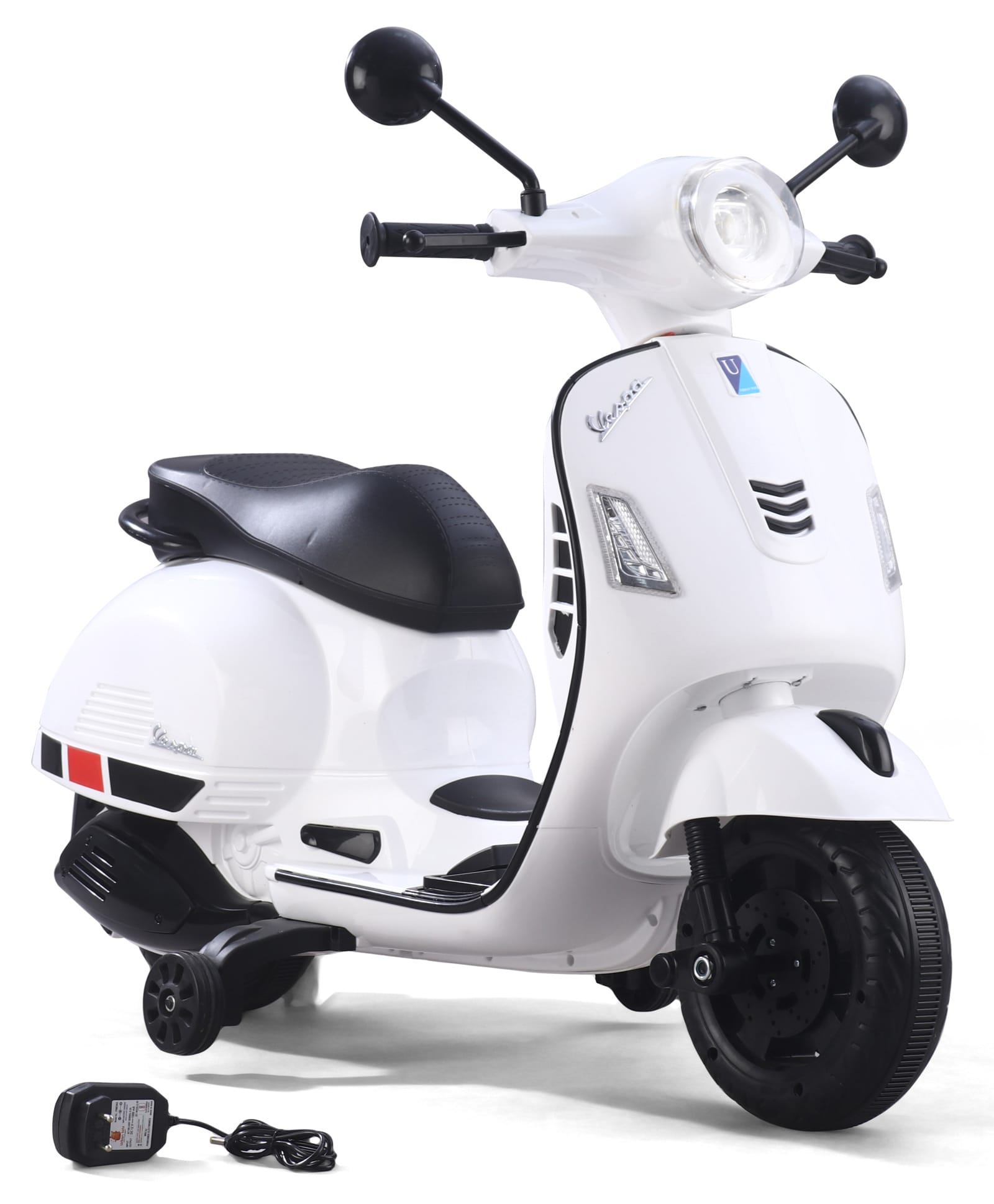 Battery Operated Ride On Scooter with Music & Light-White| Balance Wheels| Rechargeable Battery| USB & AUX Facility| Comfortable Seat| Foot Accelerator| Toy for 2 to 5 Yrs Boys & Girls| Activity Gift-image-46