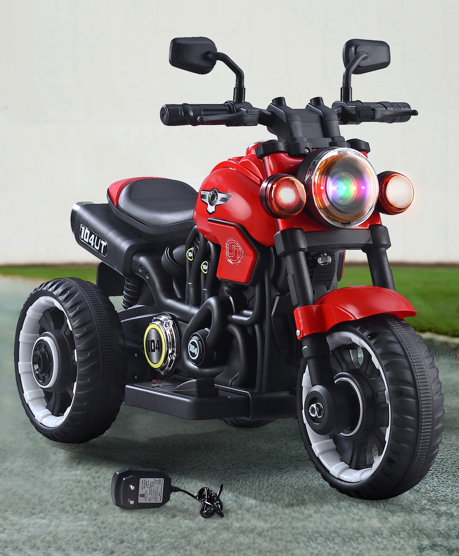Hawk Three Wheel Battery Operated Ride on Bike with Music & Lights - Red| Foot Accelerator| Toy for 18 months to 5 Year Boys & Girls| LED Lights| Rechargeable Battery| Safe Speed-image-48