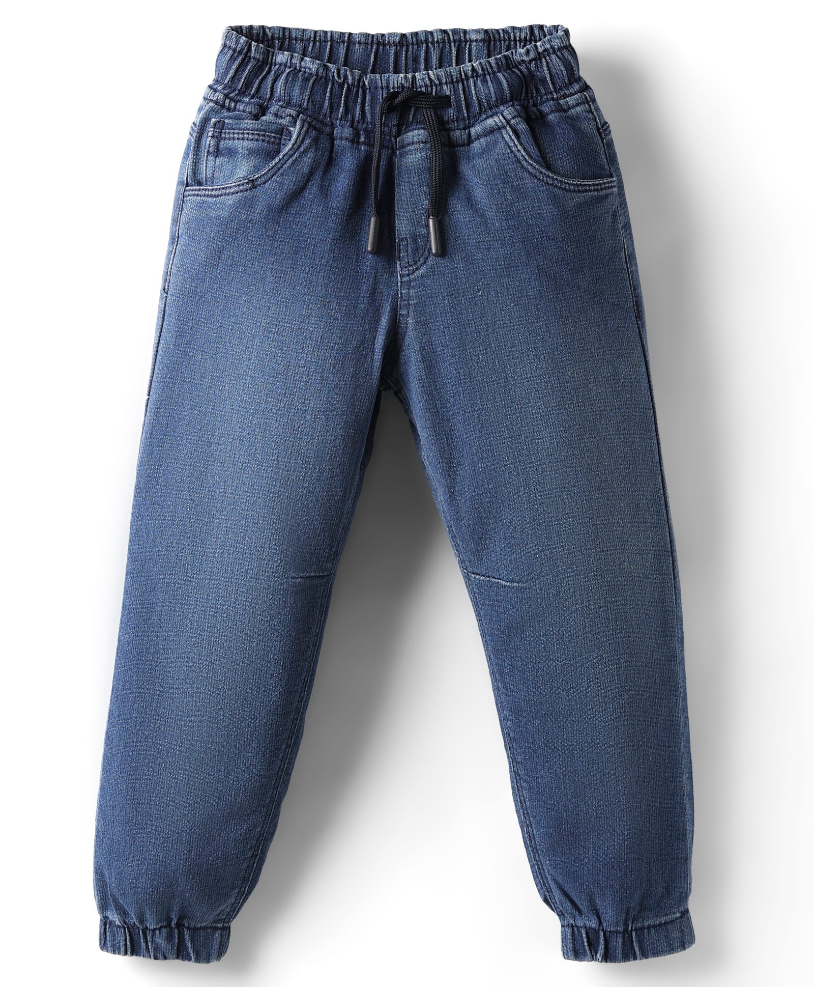 Olio Kids Denim Woven Full Length Solid Colour Jeans - Navy Blue-picture-10