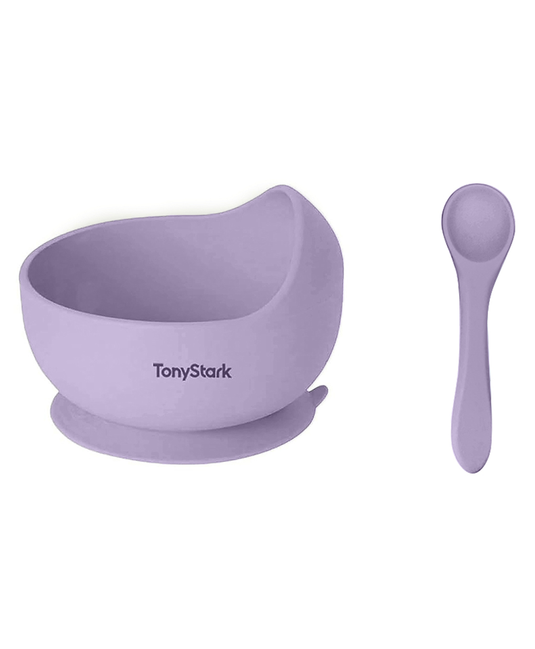 Tony Stark Silicone Bowl & Spoon for Baby Feeding, Good Suction Design for Toddler & Baby Bowl and Spoon Set, Non-Slip, BPA-Free Baby Product (Lavender)-image-31