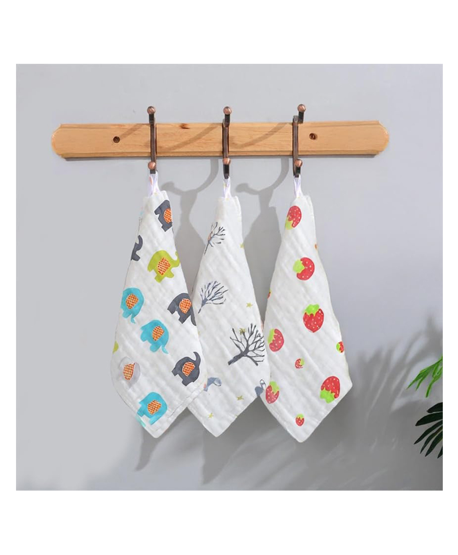 TONY STARK Muslin Cotton Face Towels for Newborn Baby - Extra Soft Reusable Napkins, Washcloths, Burping Cloths, Handkerchiefs & Hankies for Infants, Toddlers & Kids (White, 30 x 30, Pack of 3)-image-4