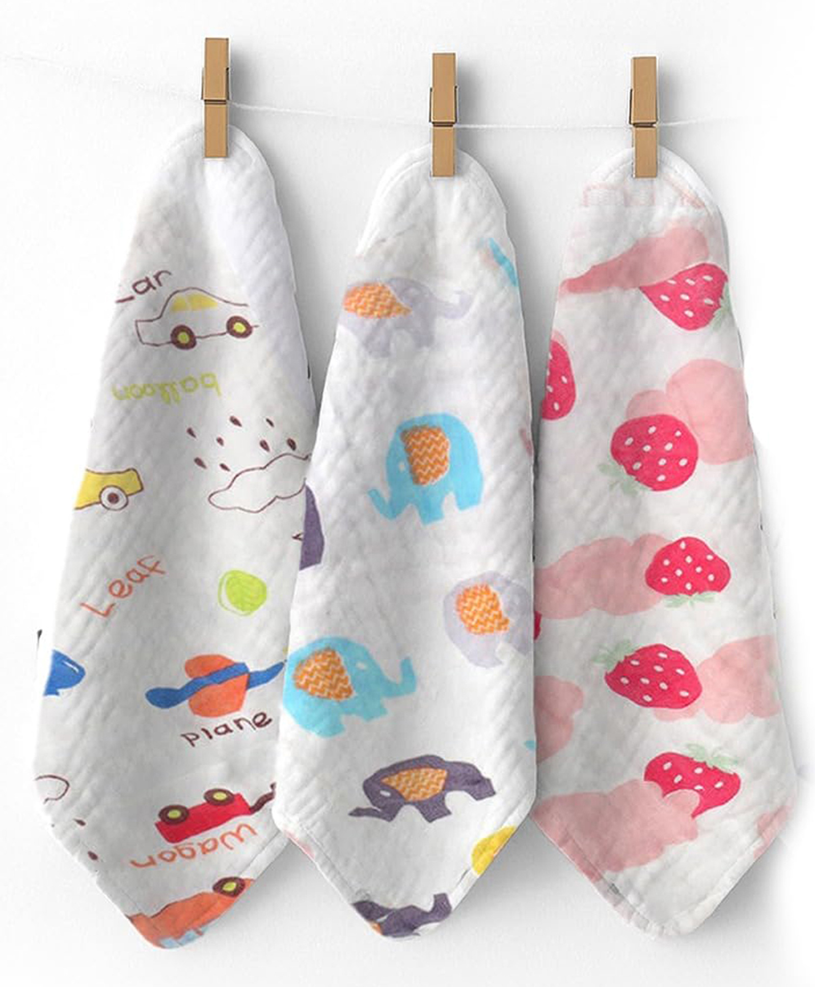 TONY STARK Muslin Cotton Face Towels for Newborn Baby - Extra Soft Reusable Burping Cloths, Washcloths, Large Hankies & Napkins for Infants, Toddlers & Kids (White, 45 x 22, Pack of 3)-picture-30