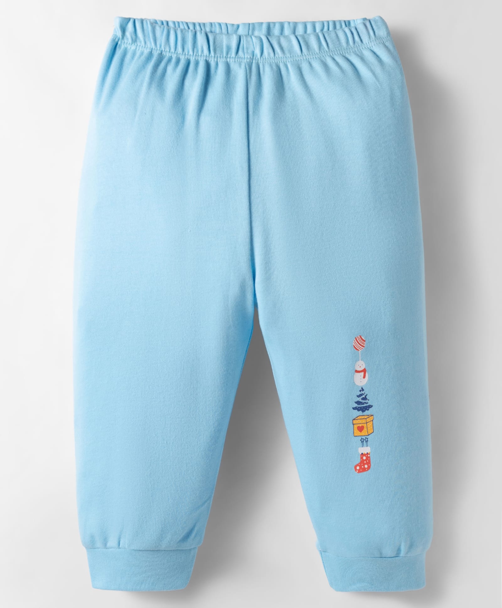 Tango Interlock Knit Full Length Lounge Pant With Christmas Print - Light Blue-picture-30