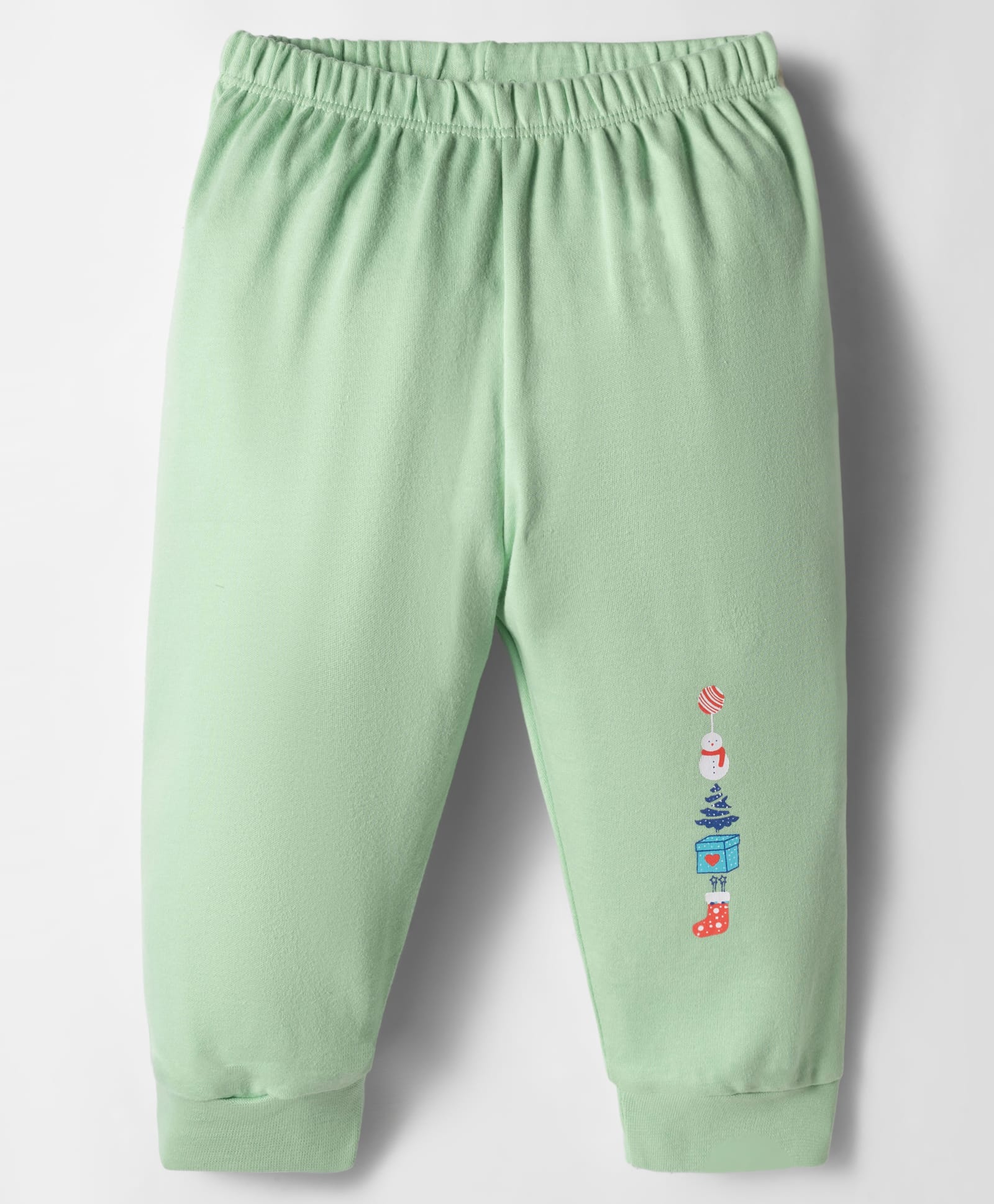 Tango Interlock Knit Full Length Lounge Pant With Christmas Print - Sea Green-picture-28