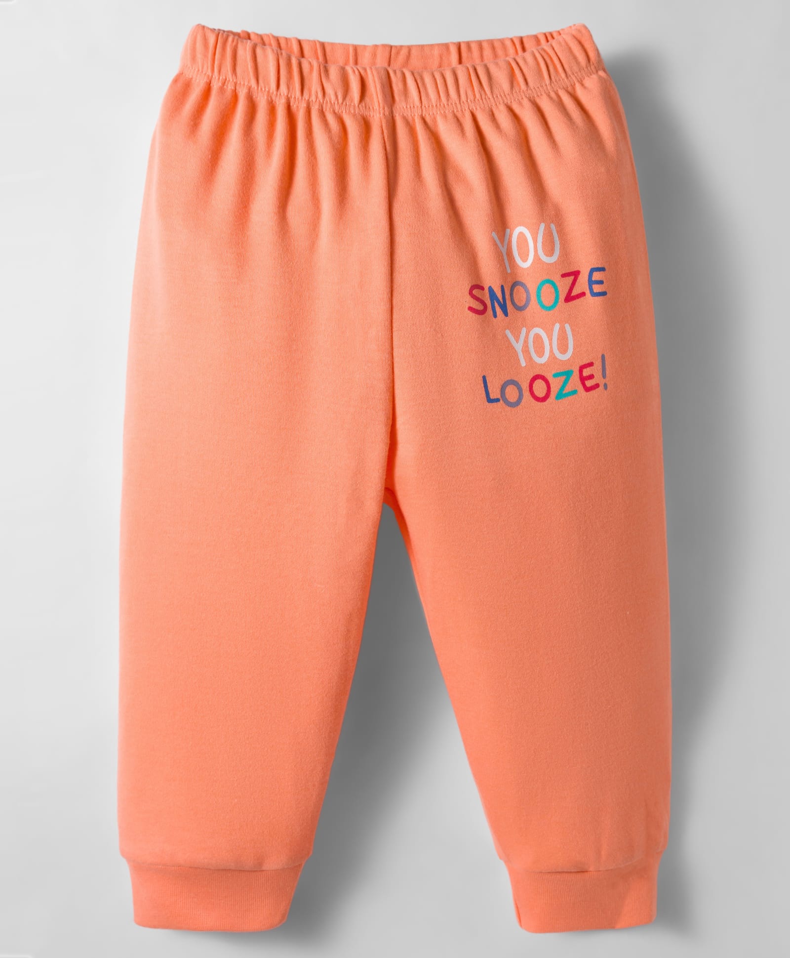 Tango Interlock Knit Full Length Lounge Pant with Text Print - Orange-picture-19