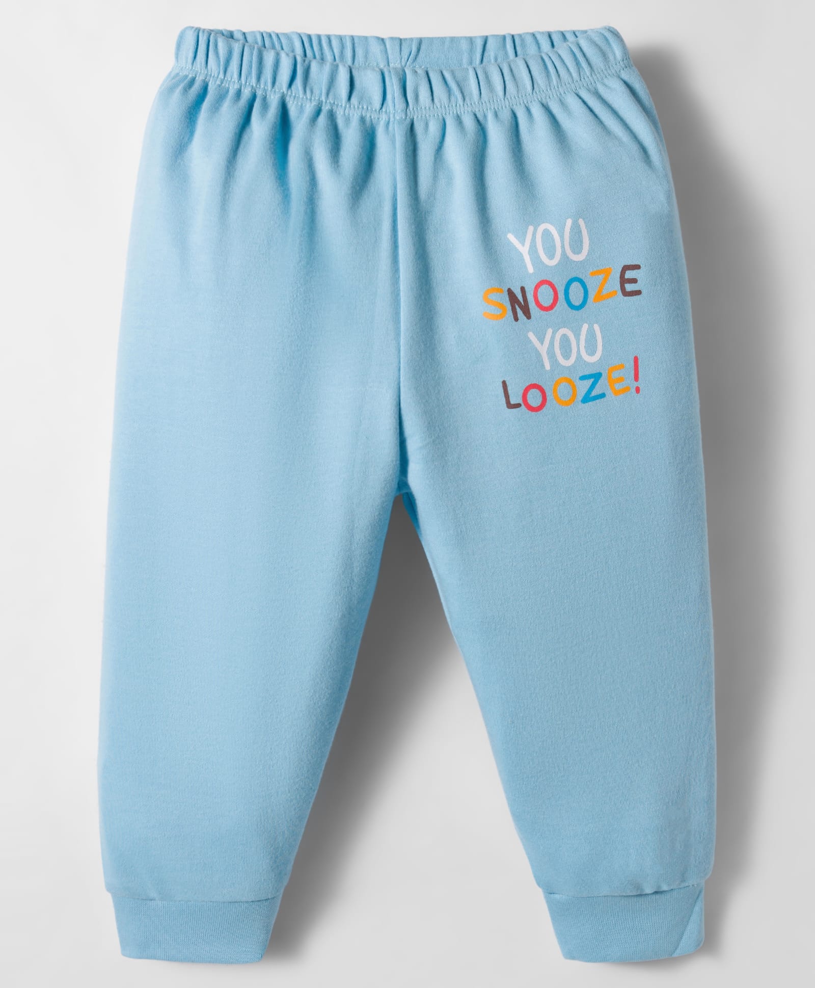 Tango Interlock Knit Full Length Lounge Pant with Text Print - Light Blue-picture-21