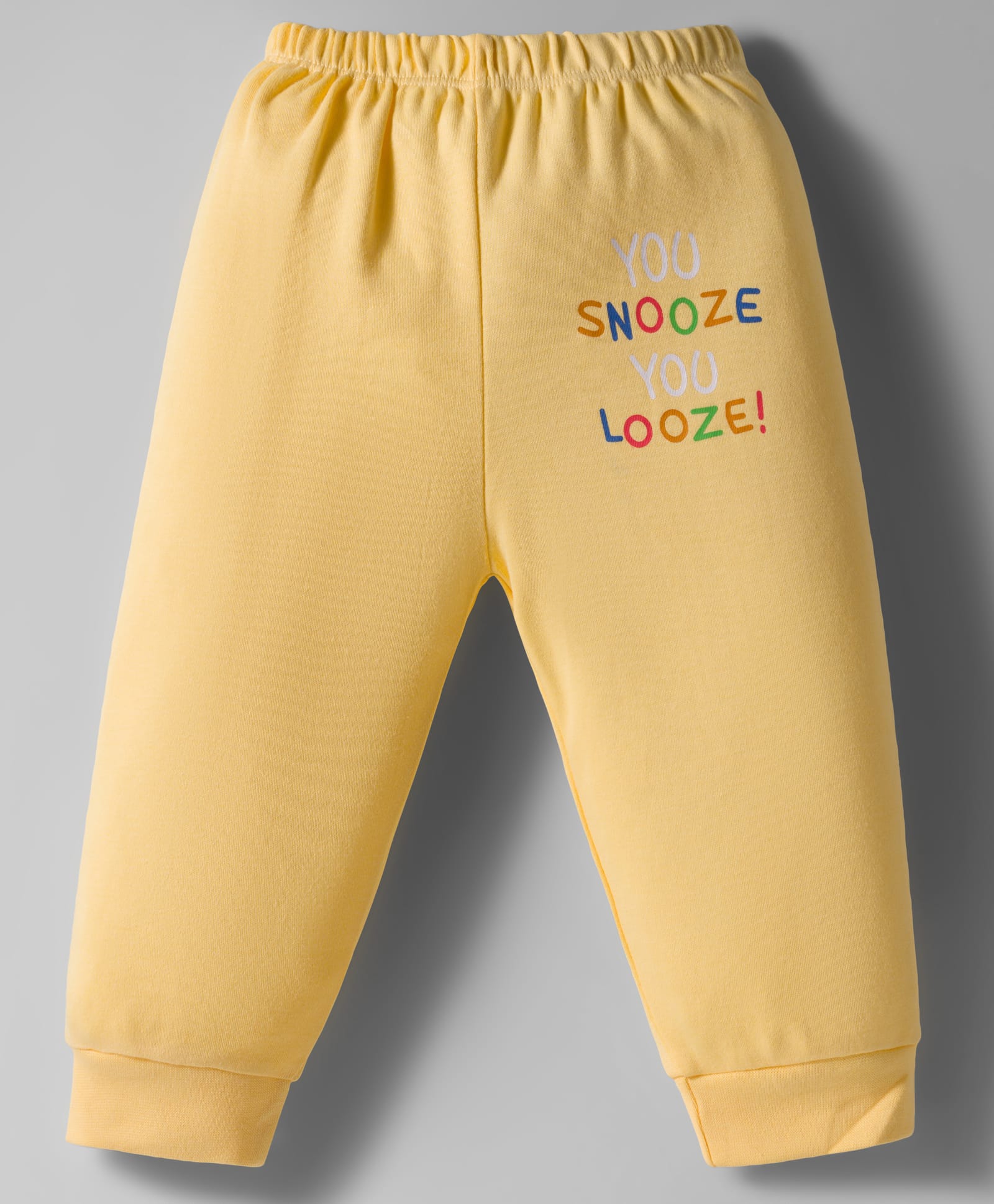 Tango Interlock Knit Full Length Lounge Pant with Text Print - Yellow-picture-17