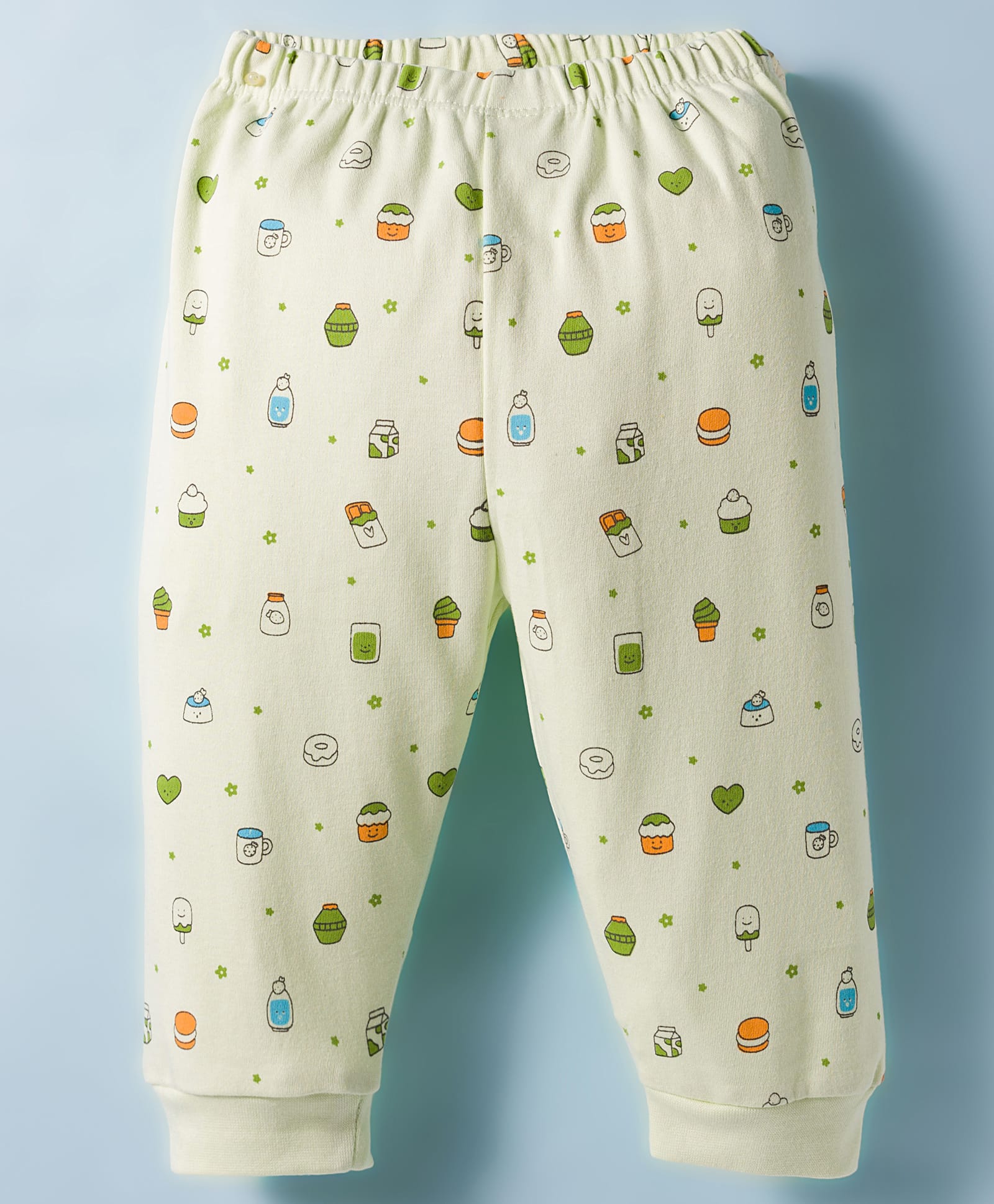 Tango Interlock Knit Full Length Lounge Pant with Cupcake Print - Light Green-picture-21