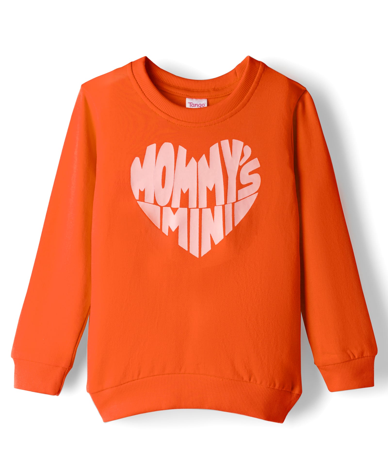 Tango Looper Knit Full Sleeves T-Shirt with Mommy's Mine Text Print - Dark Red-image-25