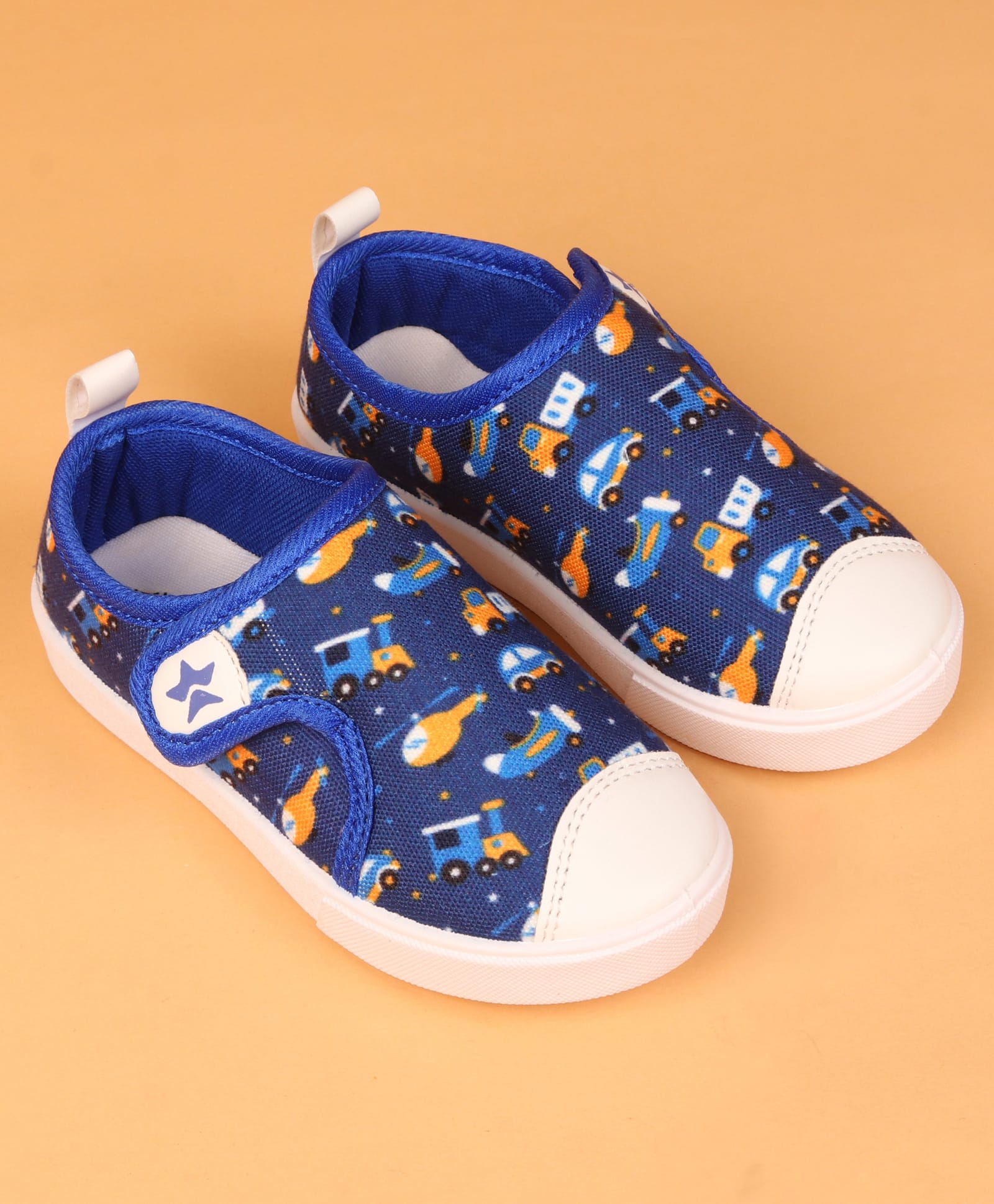 Cute Walk by Babyhug Velcro Closure Casual Shoes with Vehicle Print - Navy Blue-image-40