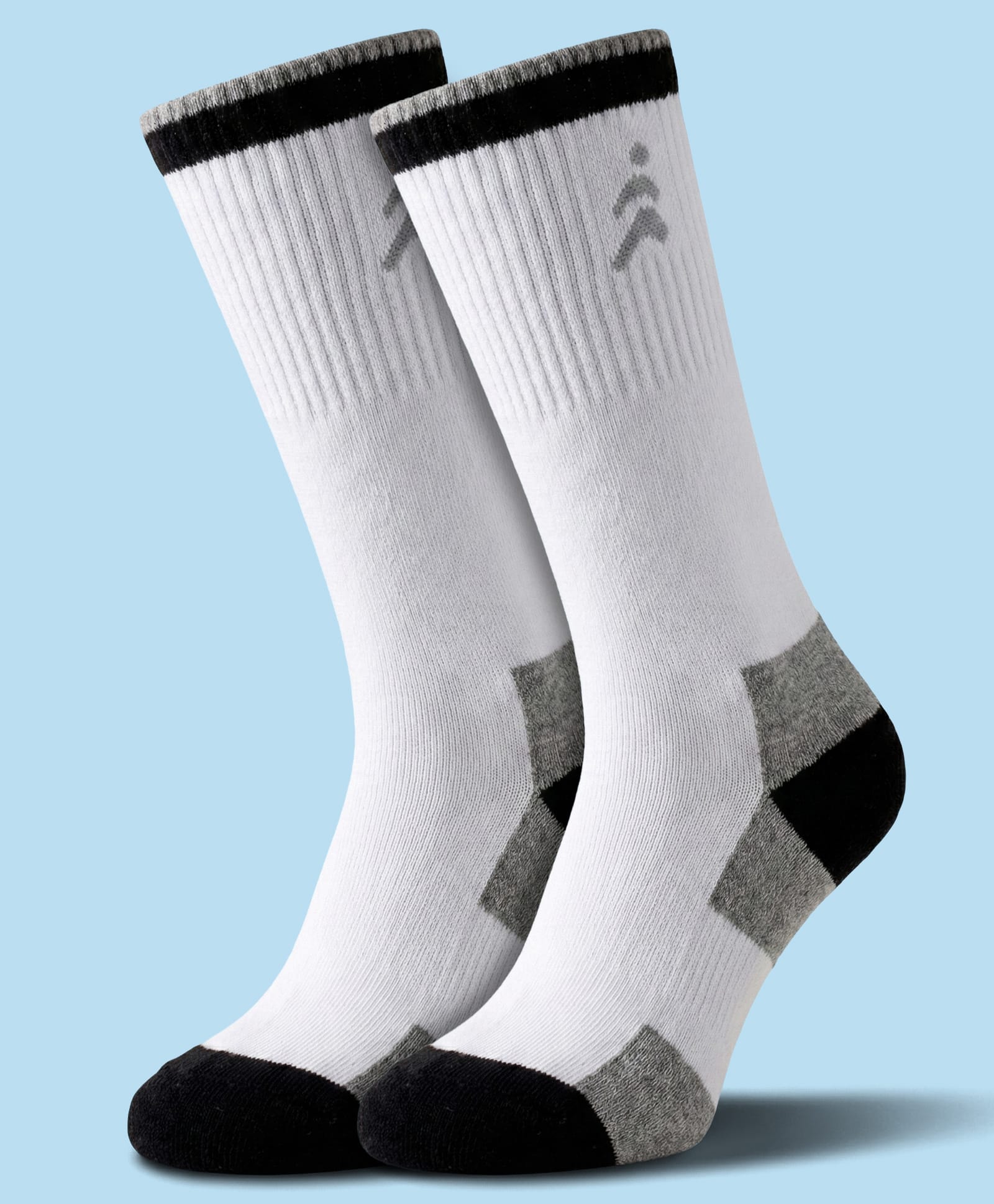 Pine Active Cotton Lycra Knit Terry Breathable Knee Length Football Socks -White-picture-20
