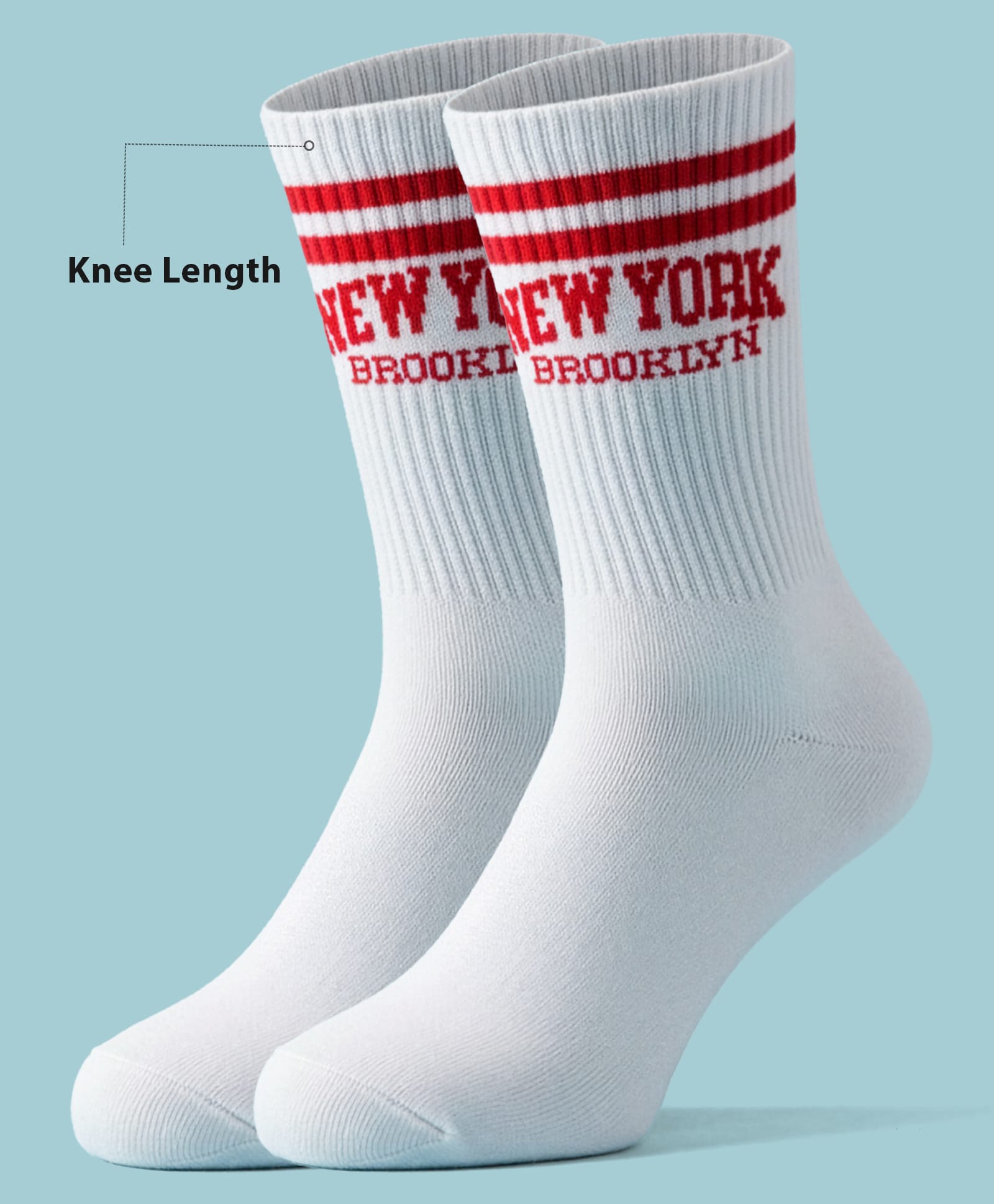 Pine Active Cotton Lycra Knit Terry Breathable Knee Length Football Socks - White-image-21