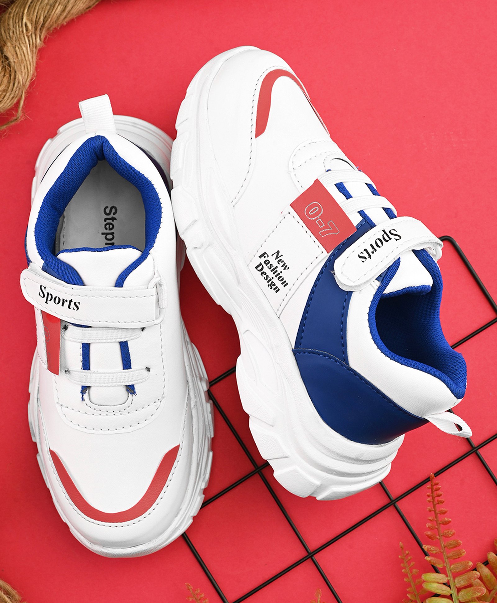 Steprite New Fashion Text Designed Lace Up Shoes - Blue-picture-9