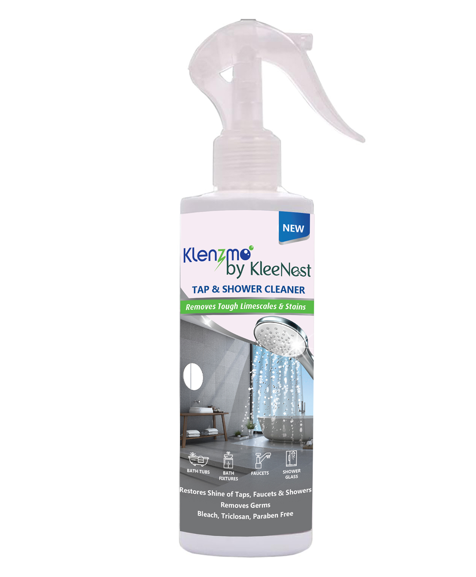 Klenzmo by Kleenest Tap and Shower Cleaner Liquid Spray- 270 ml (Pack of 1)-image-4