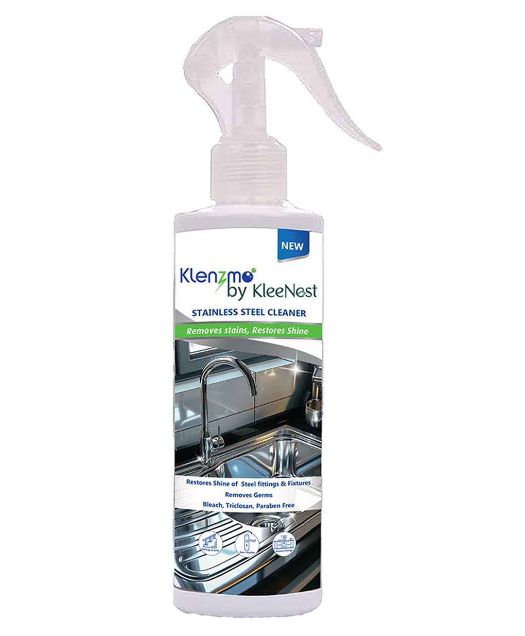 Klenzmo Specialist Stainless Steel Cleaner Spray 270ml | Removes Grease, Fingerprints & Watermarks | Cleans Stainless Steel Surfaces, Kitchen Stainless Steel Appliances, Sinks, Countertops-image-49