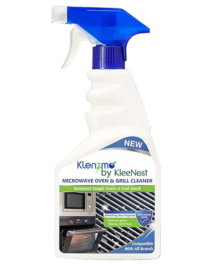 Klenzmo by Kleenest Microwave Oven & Grill Cleaner Spray | Kitchen Cleaner | Cleaning Liquid for Microwave Ovens, Chimney hoods, Grills, OTG, Gas Stove, Exhaust Fan | Cleaners | Pack of 450ml