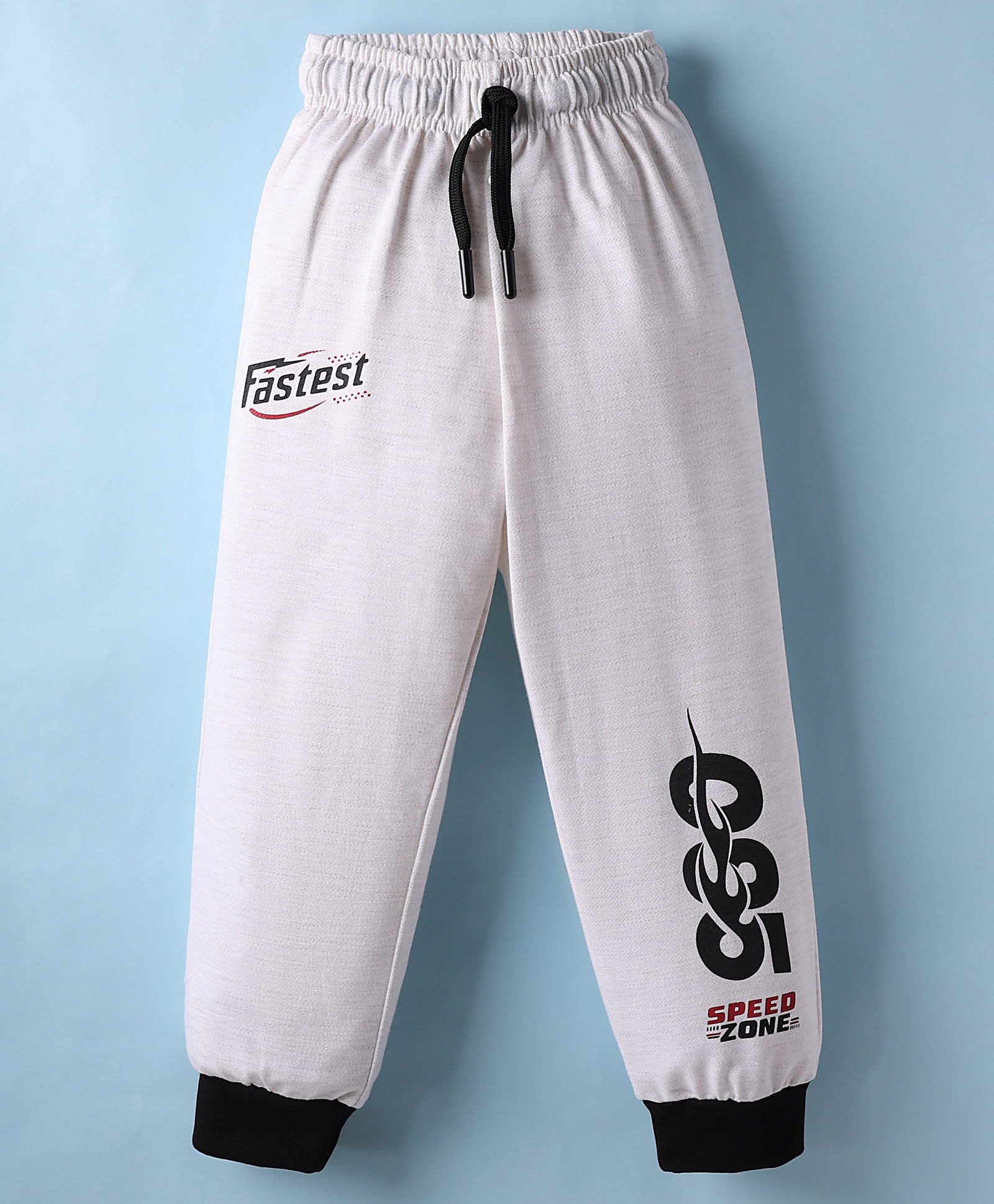 Smarty Boys Sinker Knit Full Length Lounge Pant With Text Print - Grey-picture-14
