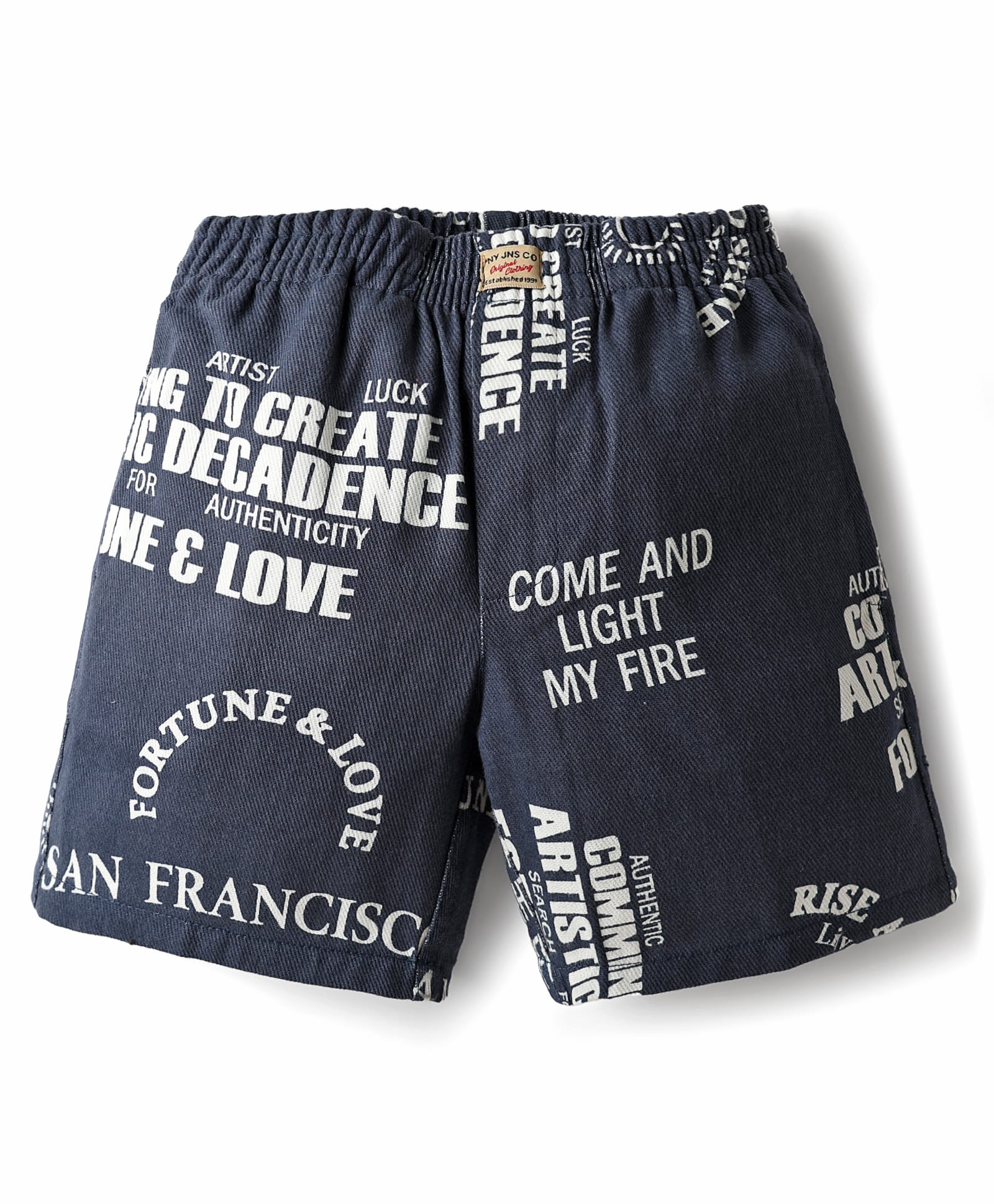 Noddy Typography Printed Shorts - Air Force Blue-picture-16