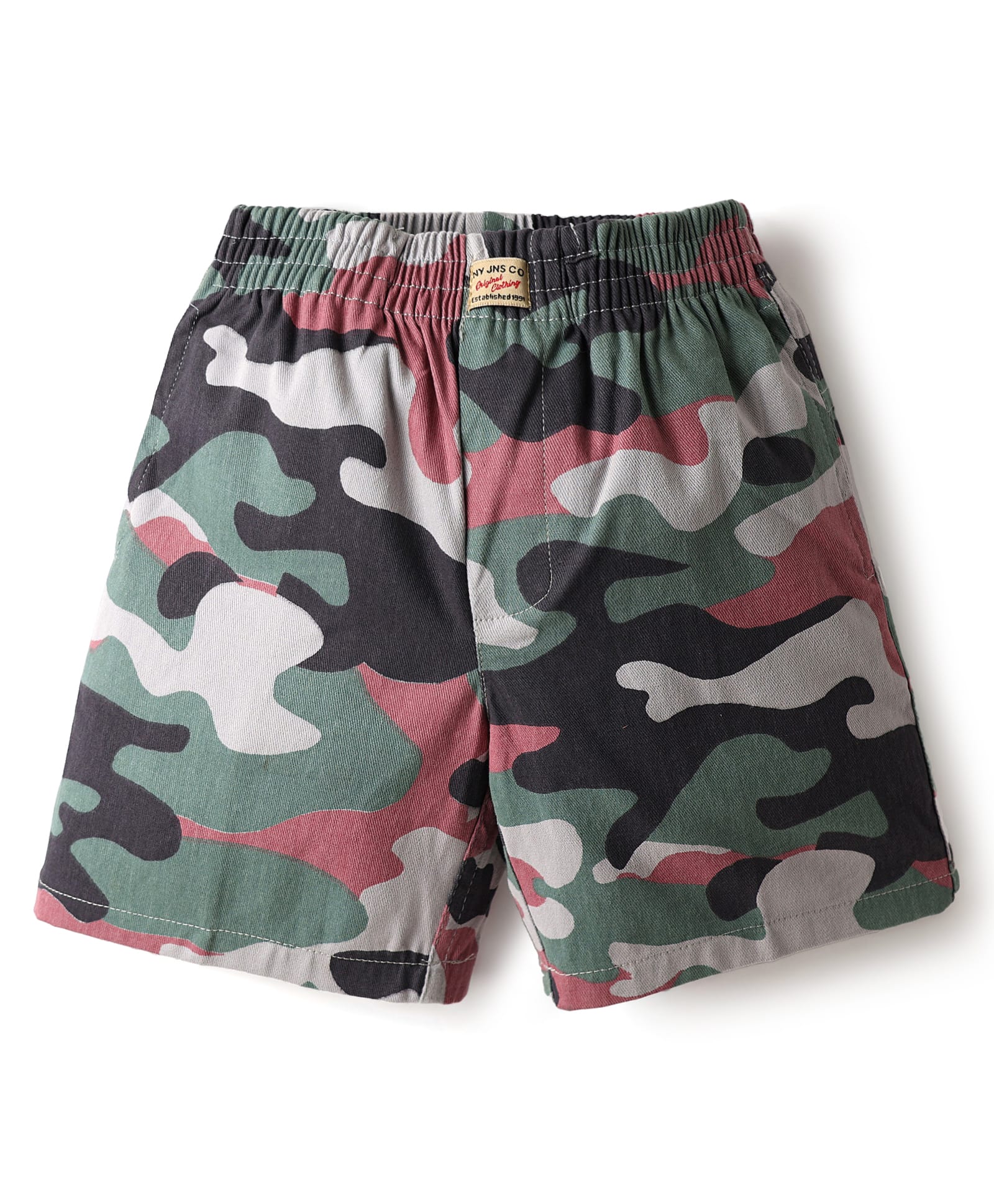 Noddy Camouflage Printed Shorts - Peach & Green-picture-12
