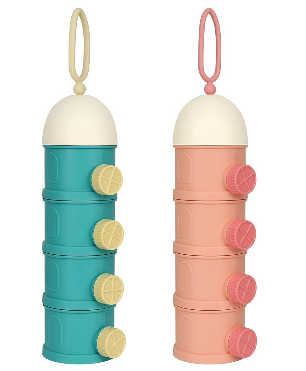 SKB four Compartment Storage Box Milk Powder Storage Container Powder Container Infant Formula Dispenser Baby - Color & Design May Vary-image-49