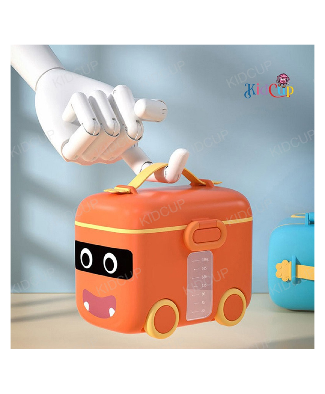 Kidcup Baby Milk Powder Dispenser, Kids Milk Powder Storage Container - 180g Orange-image-23