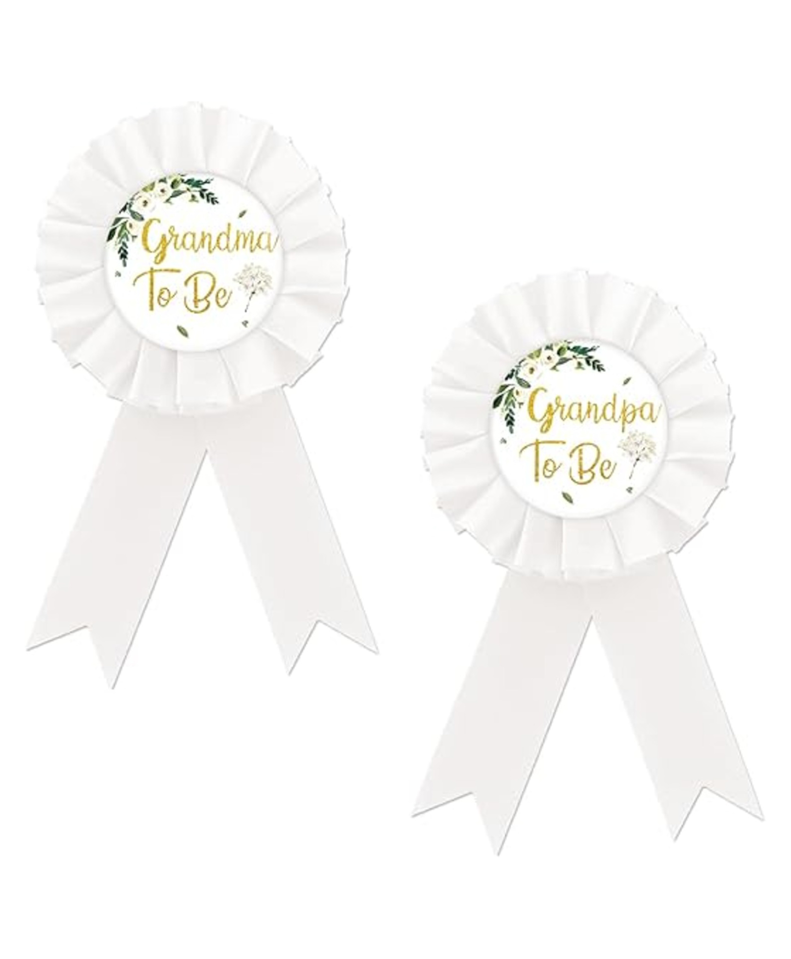 Zyozi Grandma To Be & Grandpa To Be Badge Pin for Baby Shower White - Pack Of 2-picture-21