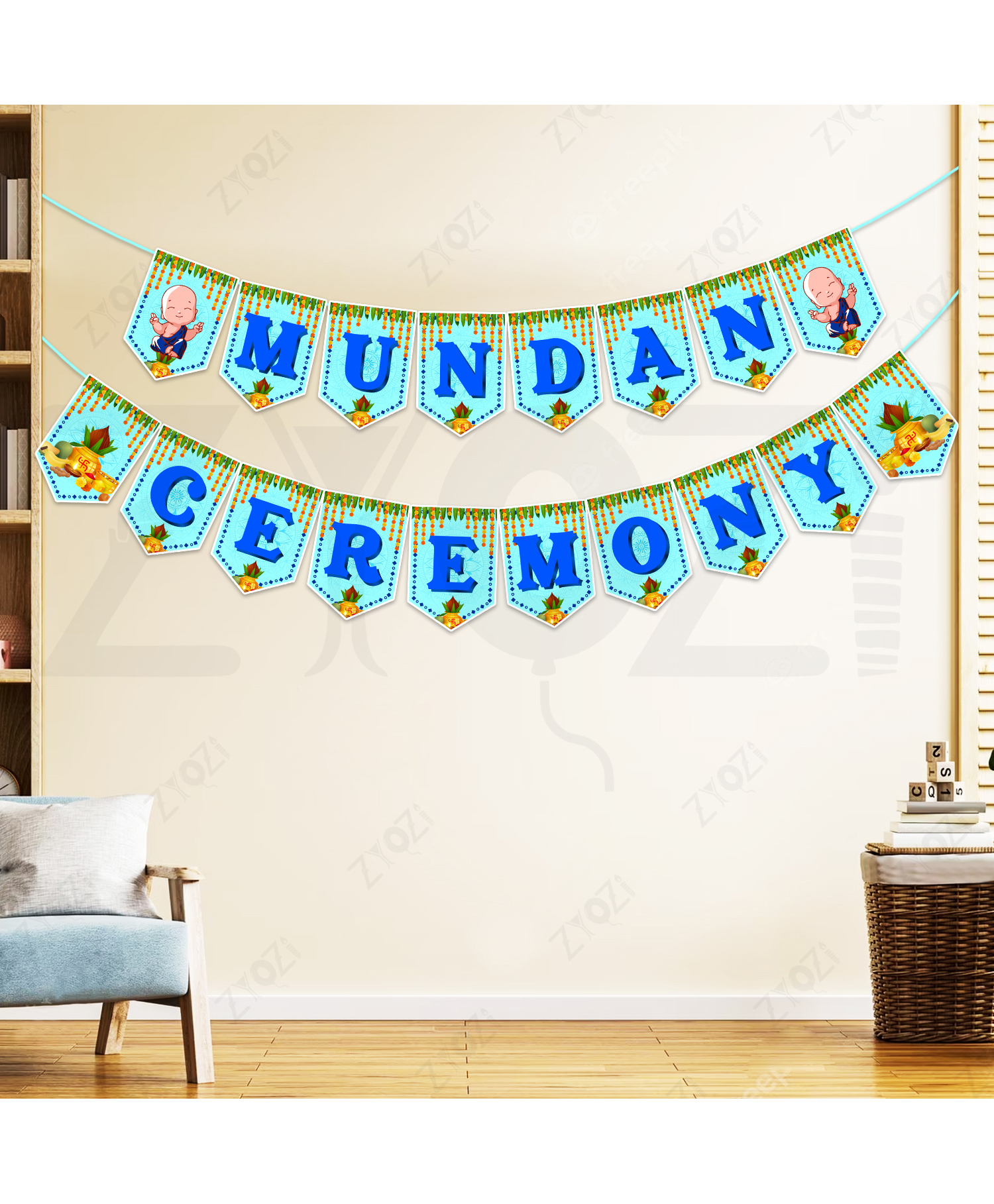 Zyozi Mundan Ceremony Decorations Items, Backdrop Decorations Banner-picture-40