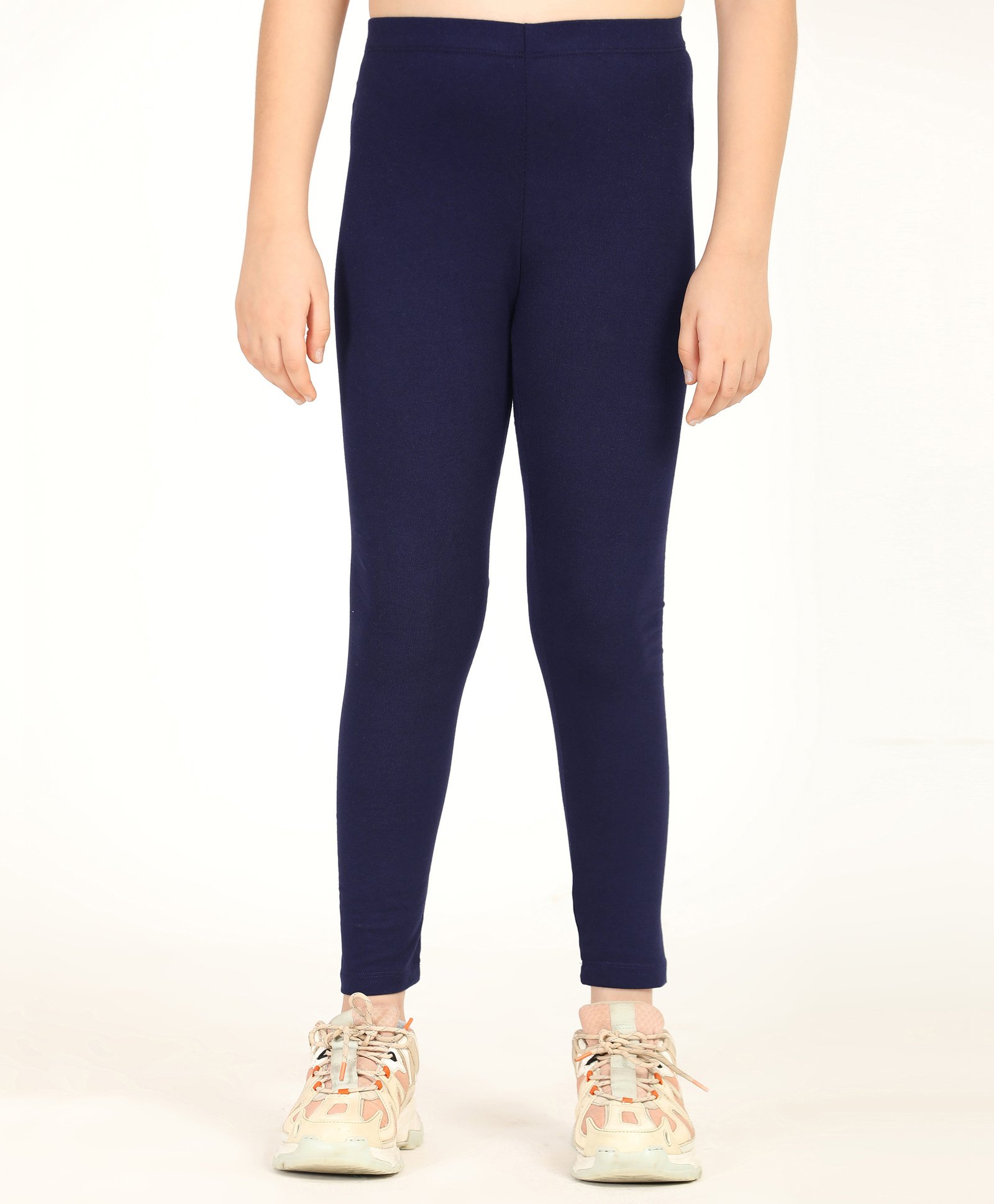 Zion Cotton Lycra Knit Solid Leggings - Navy Blue-picture-15