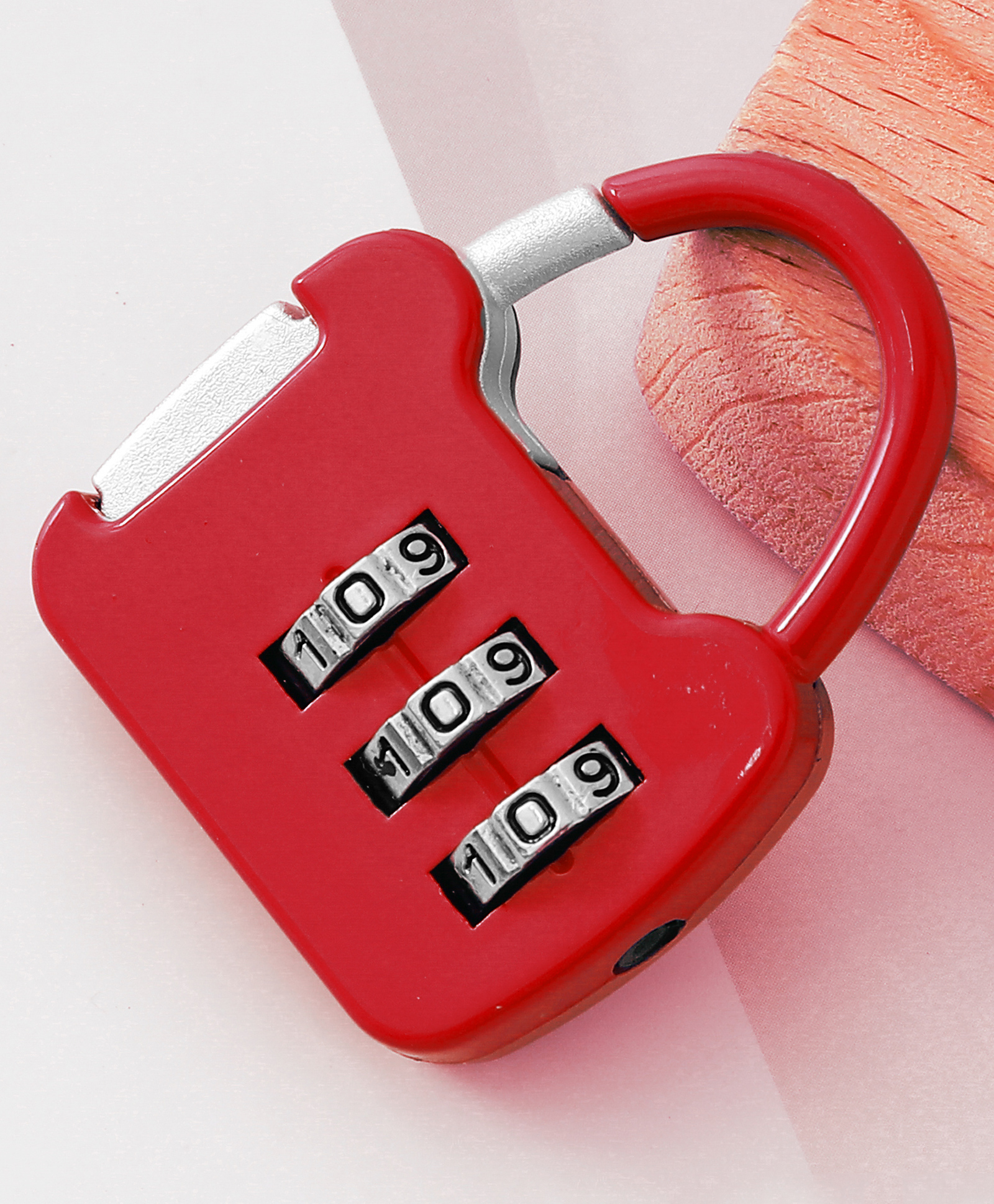 fab n funky Small Luggage Lock with 3 Digit Number Lock - Red| Sturdy & Durable| Ideal for Trolleys, Air Bags, Duffle Bag, Suitcase-picture-35